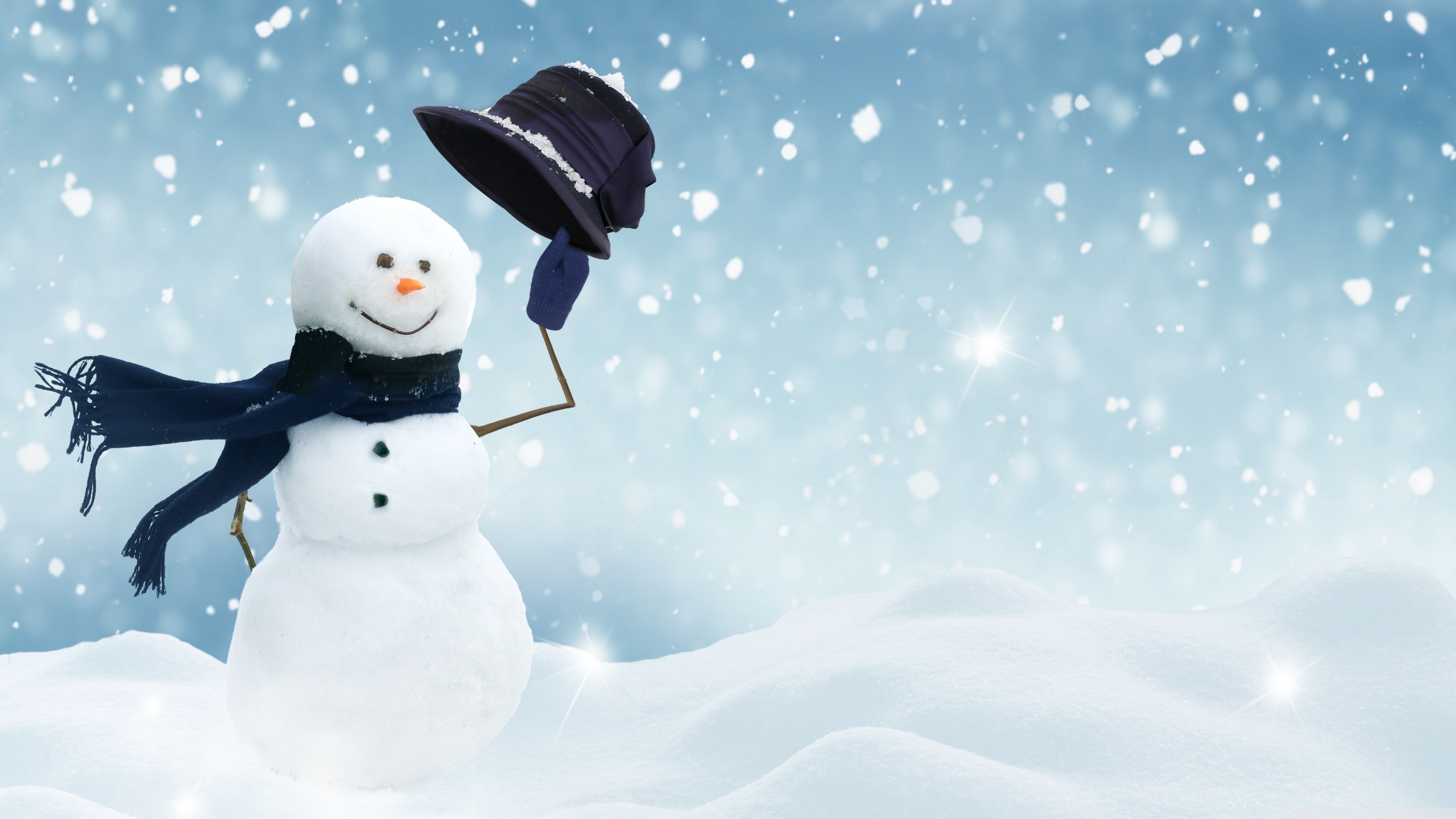 Christmas Snowman Craft Ultra HD Desktop Background Wallpaper for 4K UHD TV, Tablet