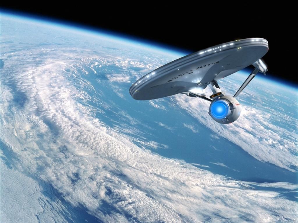 Star_Trek_wallpaper_USS_Enterprise_in_Earth_orbit_computerdestkop_ (1024×768). Star trek wallpaper, Star trek enterprise, Star trek ships