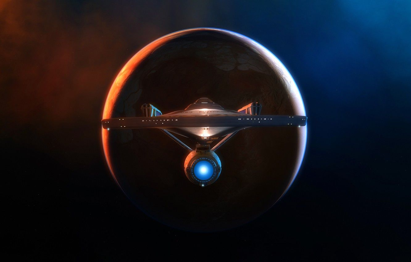 Wallpaper Stars, Planet, Space, Nebula, Ship, Stars, Space, Enterprise, Star Trek, Spaceship, Planet, Fiction, Nebula, GrahamTG, Spaceship, USS Enterprise image for desktop, section фантастика