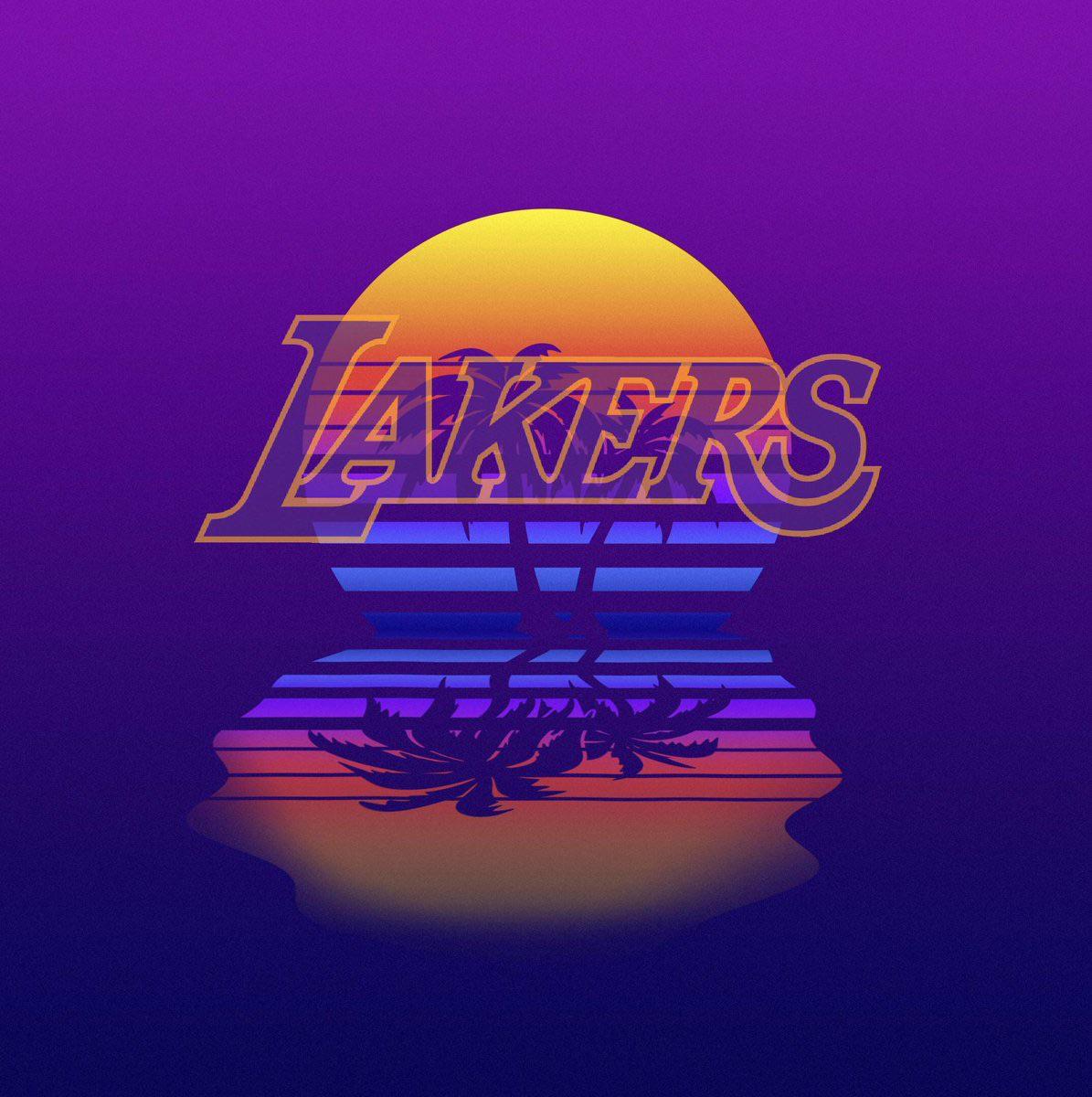 Lakers Vaporwave Logo as