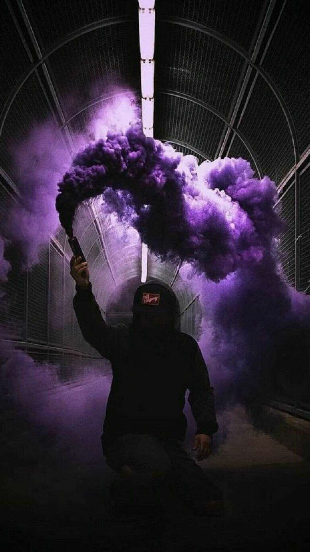 Purple Smoke Bomb Wallpaper