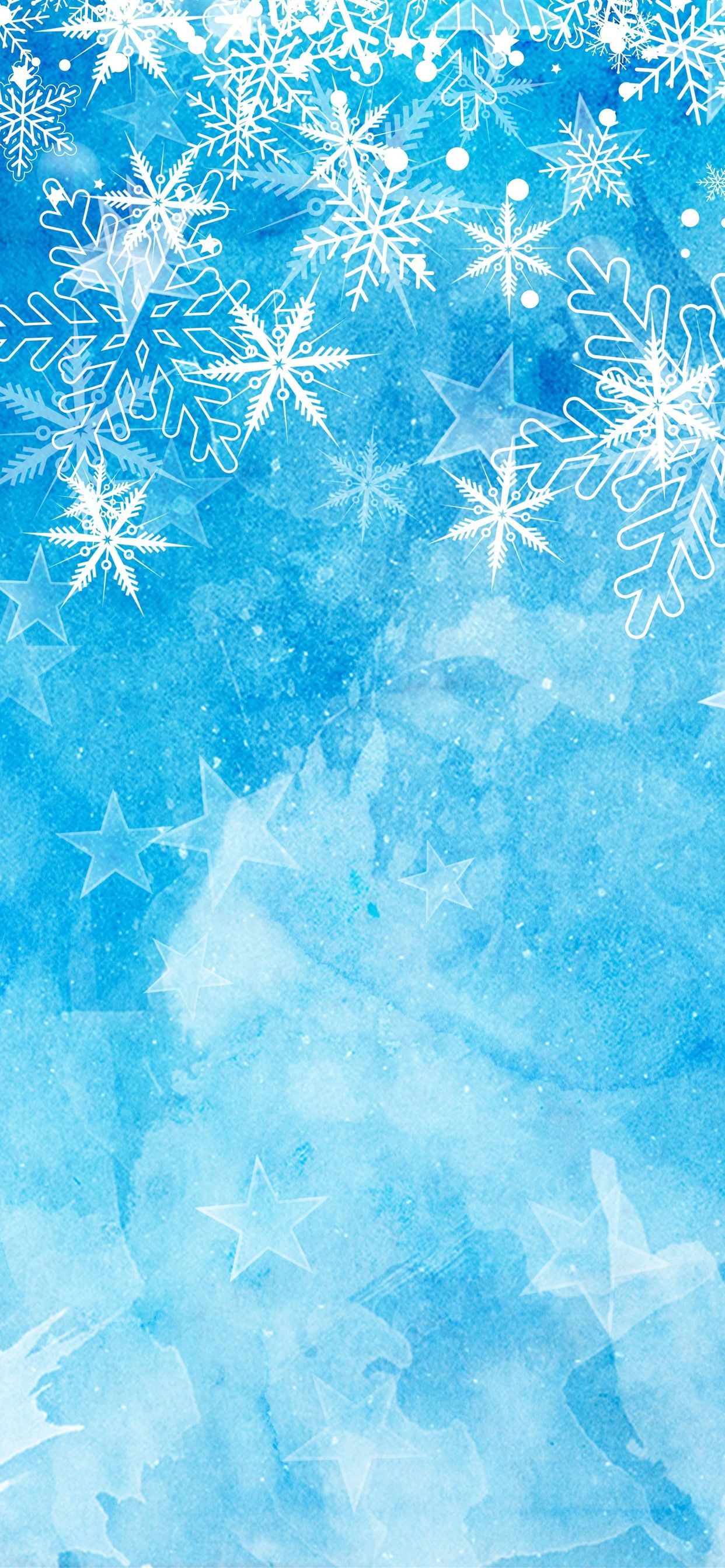 Snowflakes, Blue Background, Christmas Theme 1242x2688 IPhone 11 Pro XS Max Wallpaper, Background, Picture, Image