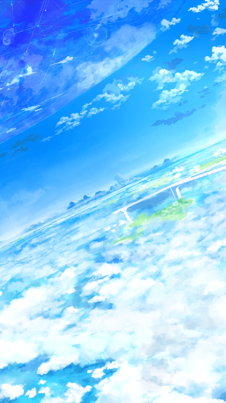 Anime sky, clouds, mountains, Anime, HD wallpaper | Peakpx