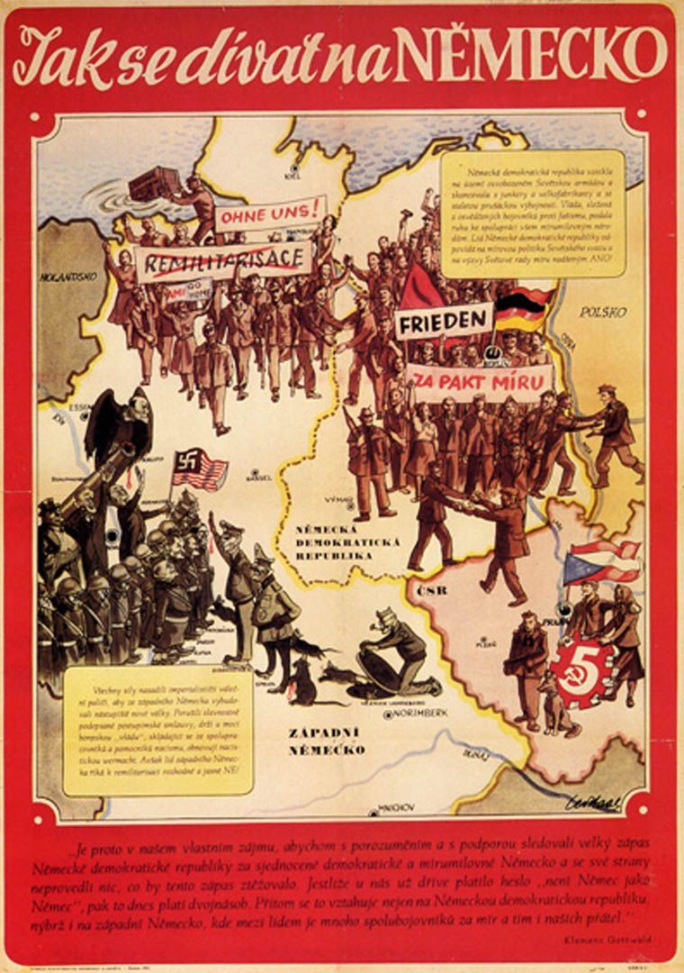 Czech Map Propaganda Posters Wallpaper Image