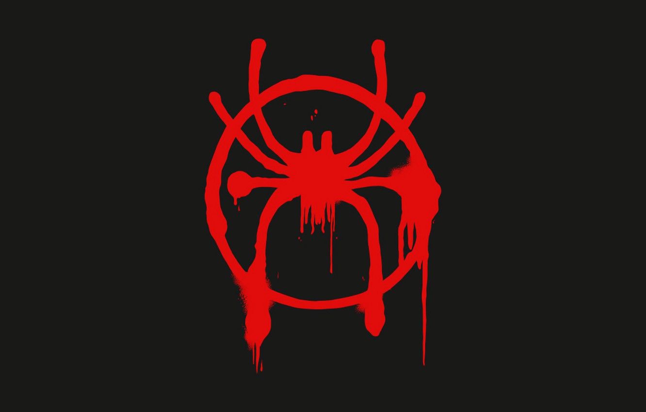 Wallpaper Spider Man, Spider Man, Logo, Symbol, Emblem, Logo, Symbol, Spider Man: Into The Spider Verse, Verse Image For Desktop, Section минимализм