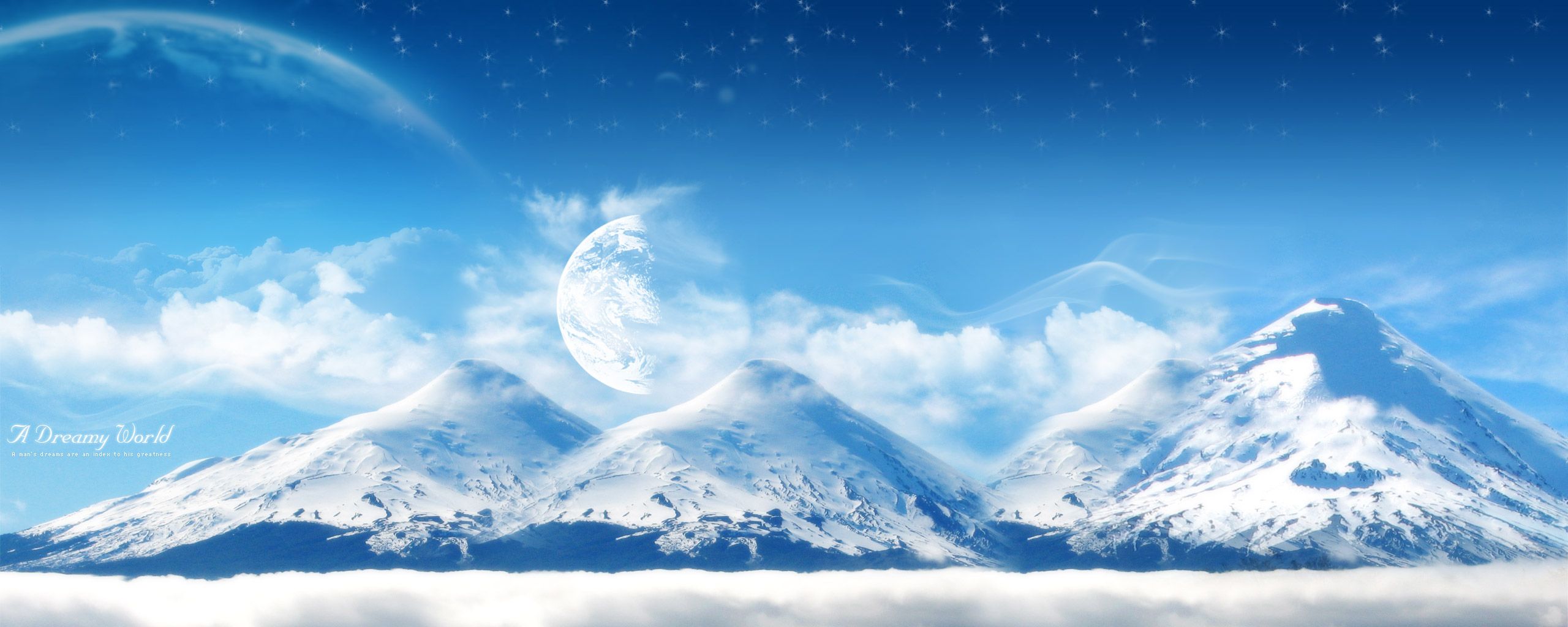 Dreamy Digital Landscape Wallpaper Screen Wallpaper Snow