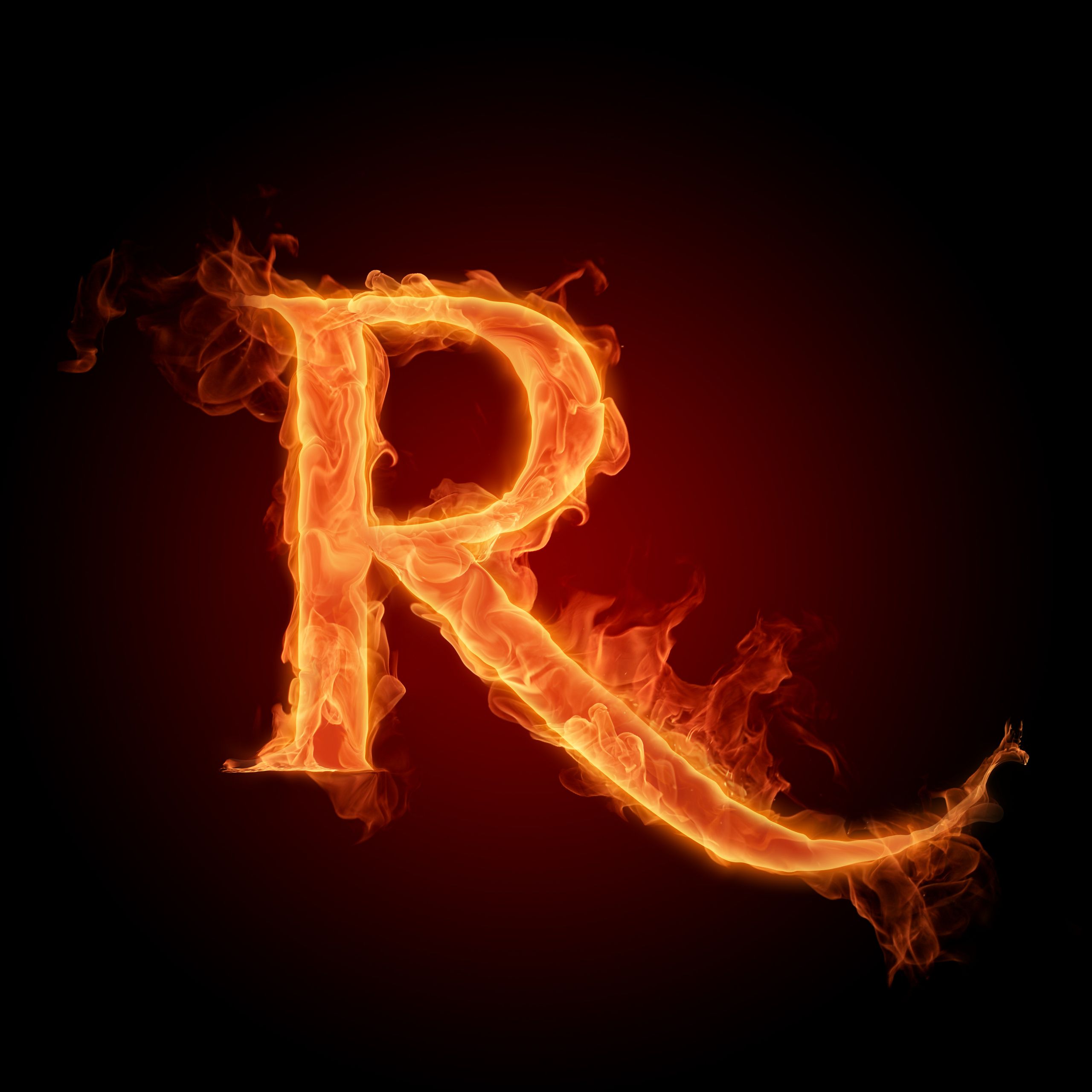 R on fire. Alphabet image, Name wallpaper, R wallpaper