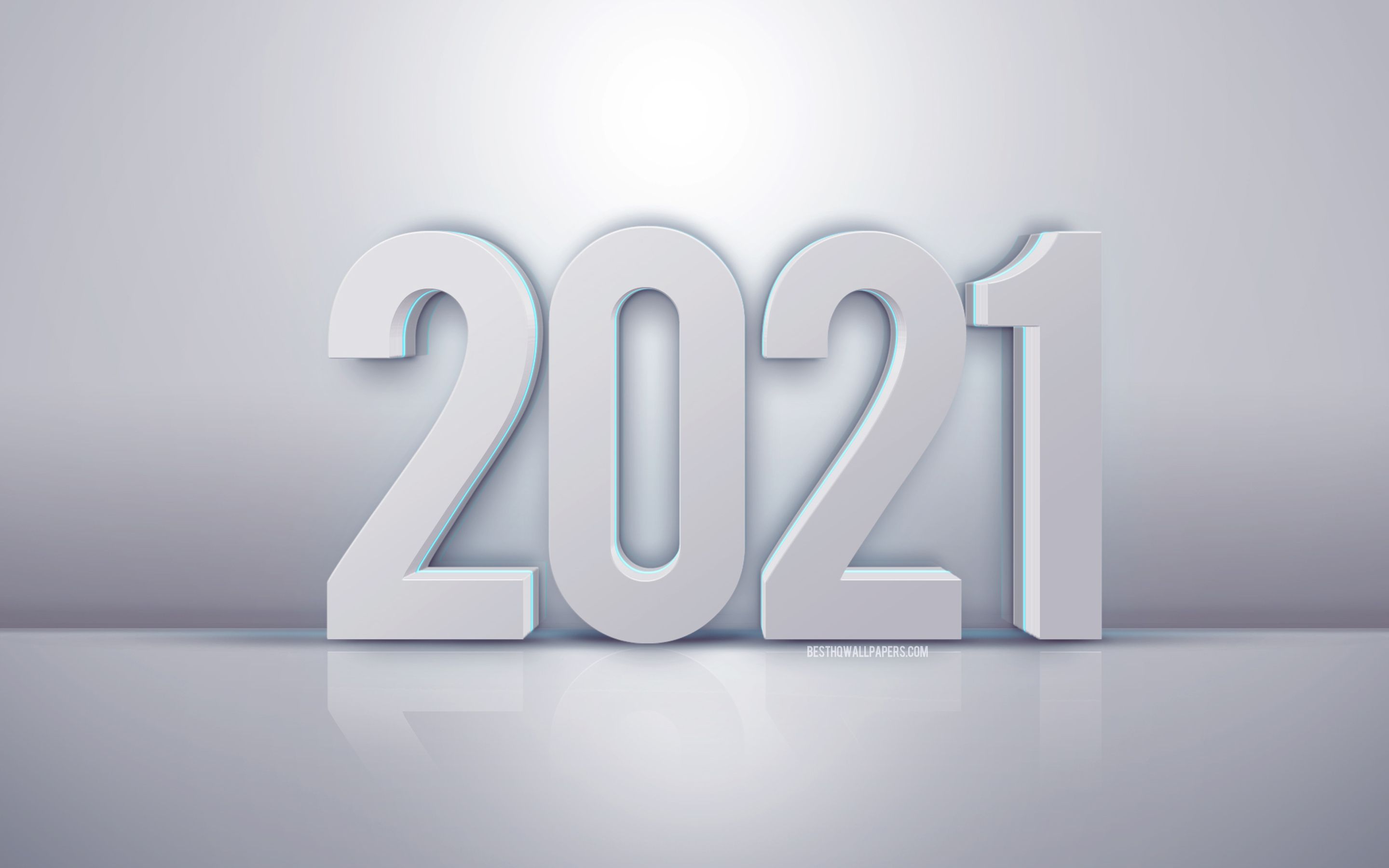 Download wallpaper 2021 New Year, white 3D letters, White 2021 background, 2021 3D art, white 3D 2021 background, Happy New Year 2021 concepts for desktop with resolution 2880x1800. High Quality HD picture wallpaper