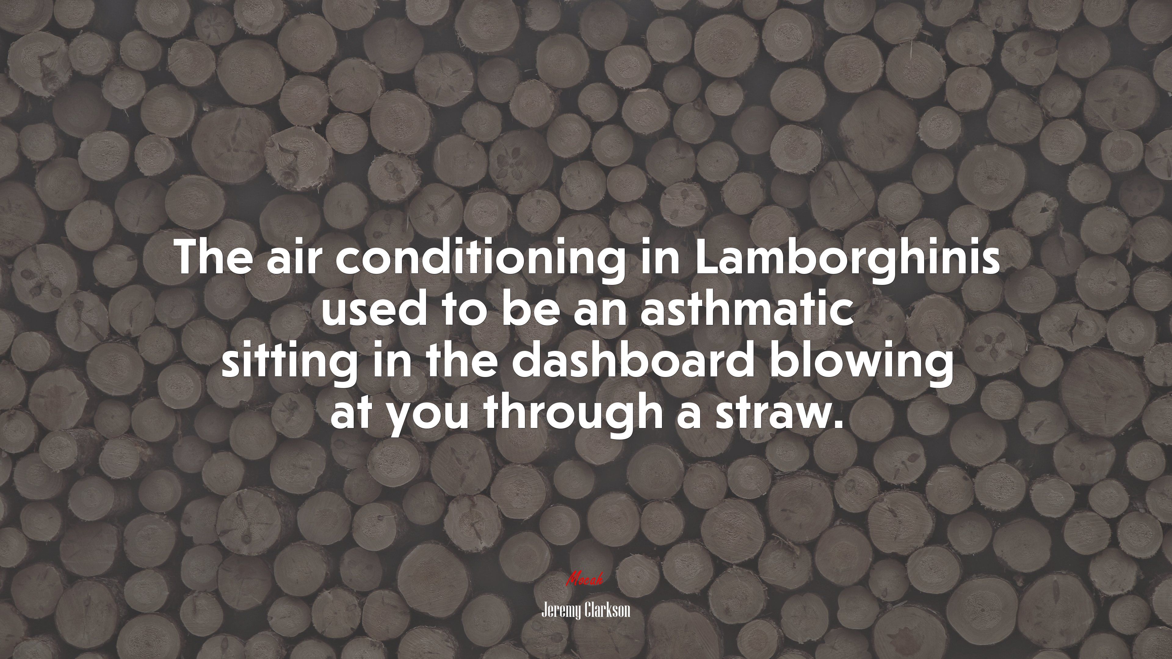 The air conditioning in Lamborghinis used to be an asthmatic sitting in the dashboard blowing at you through a straw. Jeremy Clarkson quote, 4k wallpaper
