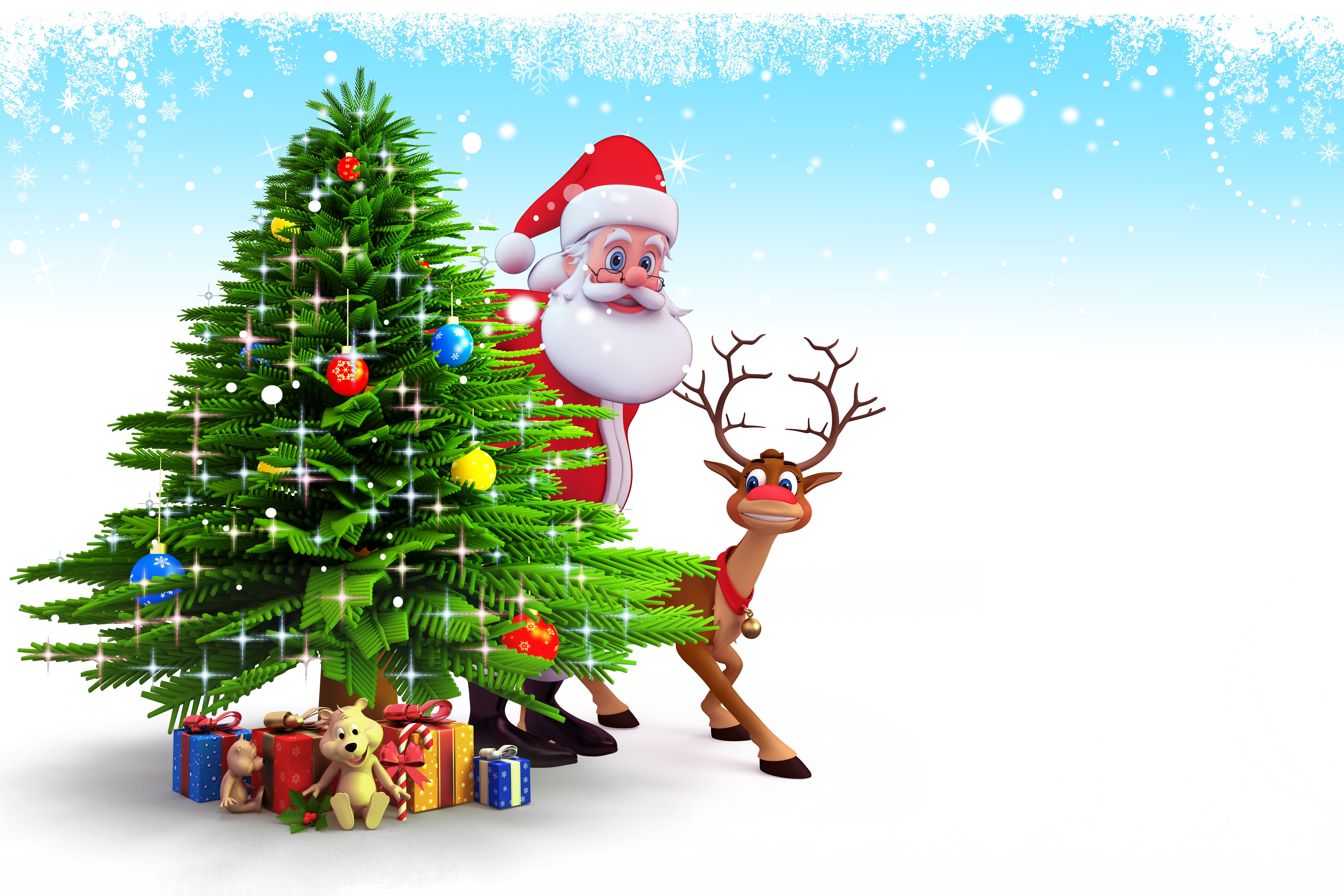 Jestingstock.com Merry Christmas Tree Wallpaper