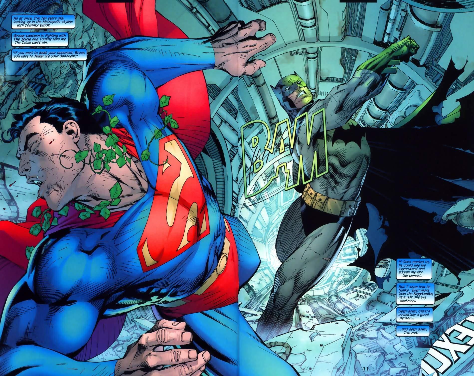 Jim Lee At His Finest. Getting The Dark Knight To Knock Out The Boy Scout. Batman And Superman, Batman Hush, Superman Comic