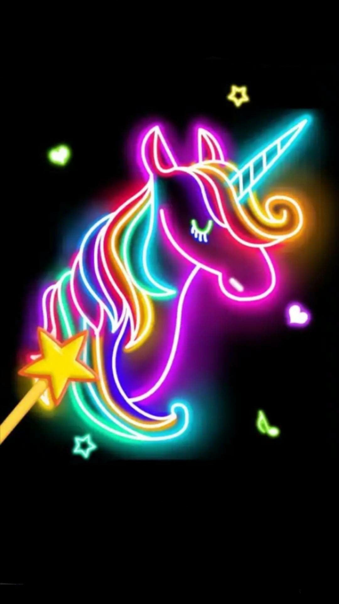 Neon unicorn. Unicorn wallpaper, Unicorn wallpaper cute, Neon wallpaper