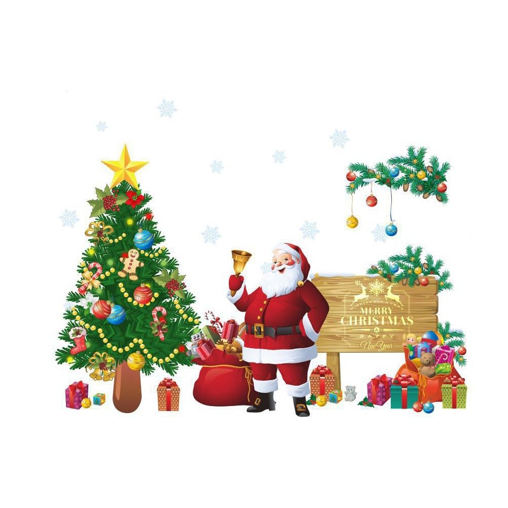 Santa Merry Christmas Tree Xmas Wallpaper