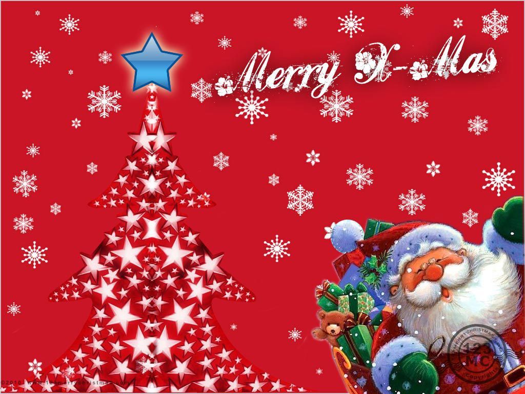 Xmas tree in red stars background and santa clause. Christmas wallpaper free, Christmas wallpaper background, Santa claus wallpaper