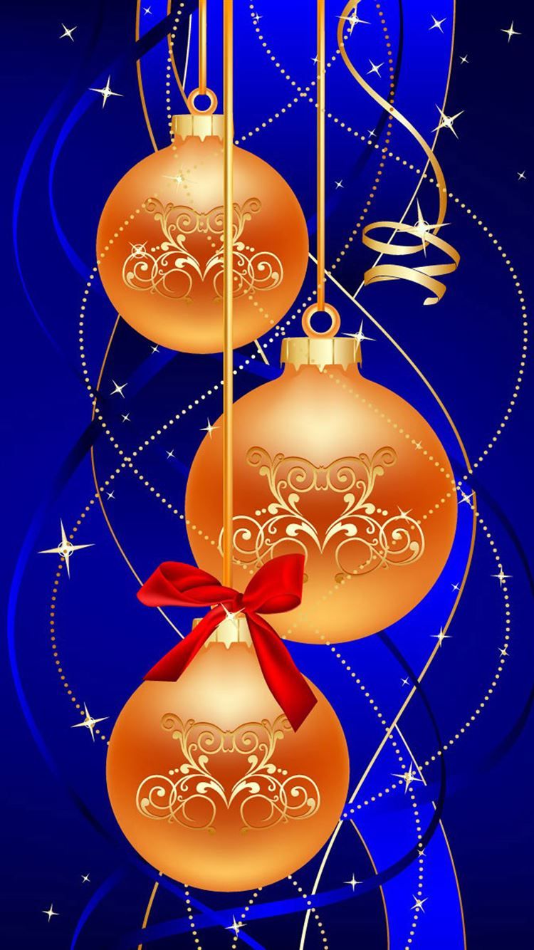Merry Christmas Ball iPhone 8 Wallpaper Free Download