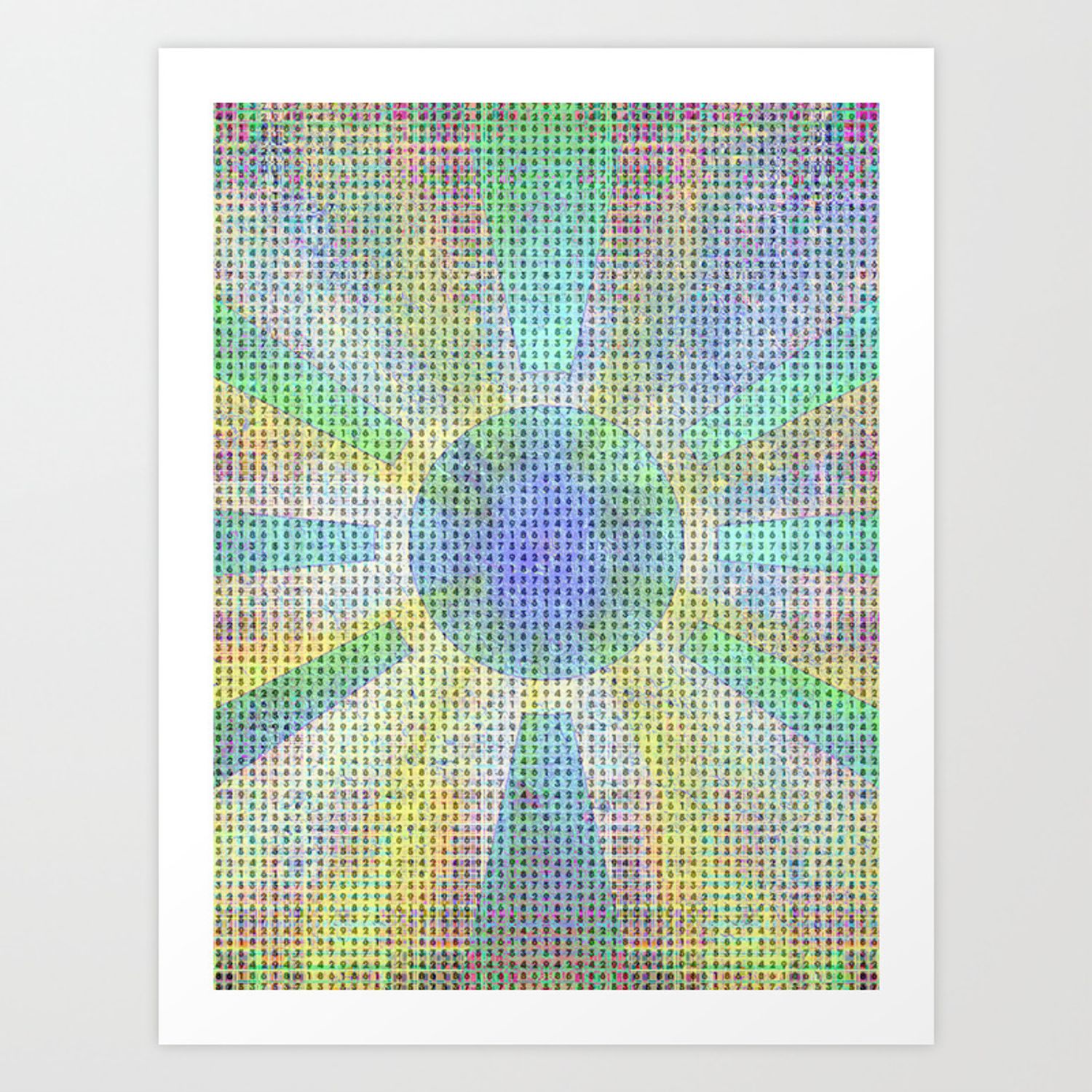 Surya Invocation (Sun) Square Yantra Tantra Art Print