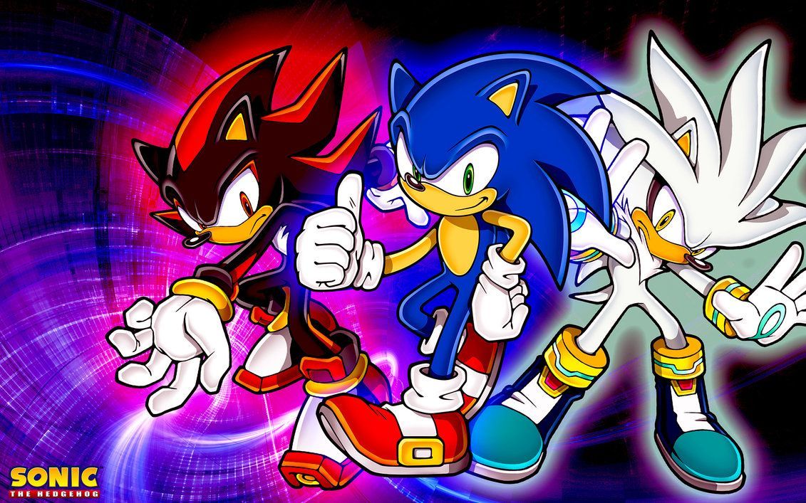 Sonic, Shadow And Silver Wallpaper by SonicTheHedgehogBG. Sonic and shadow, Shadow the hedgehog, Sonic