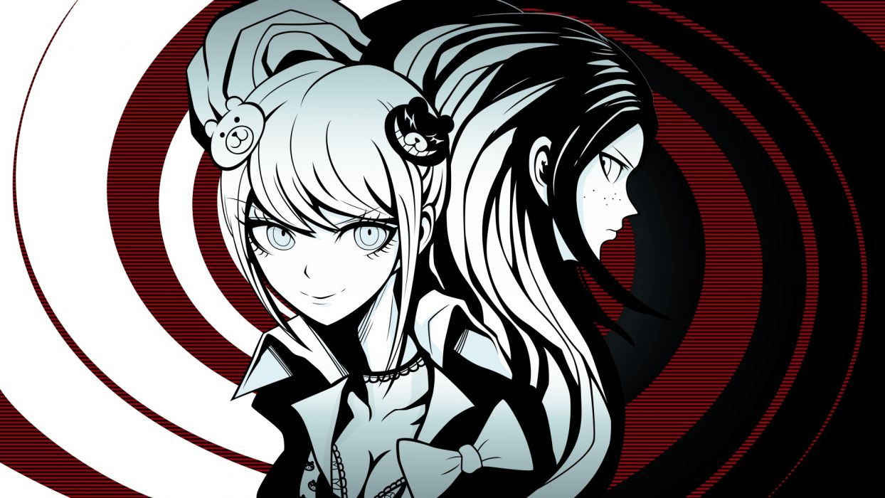Dangan Ronpa Enoshima Junko Ikusaba Mukuro Vector Wallpaperx1080