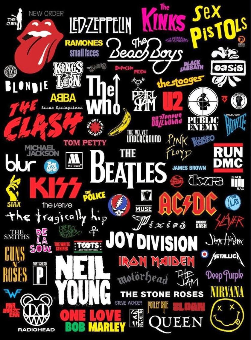 Rock Band logos. Music bands, Band wallpaper, Rock music