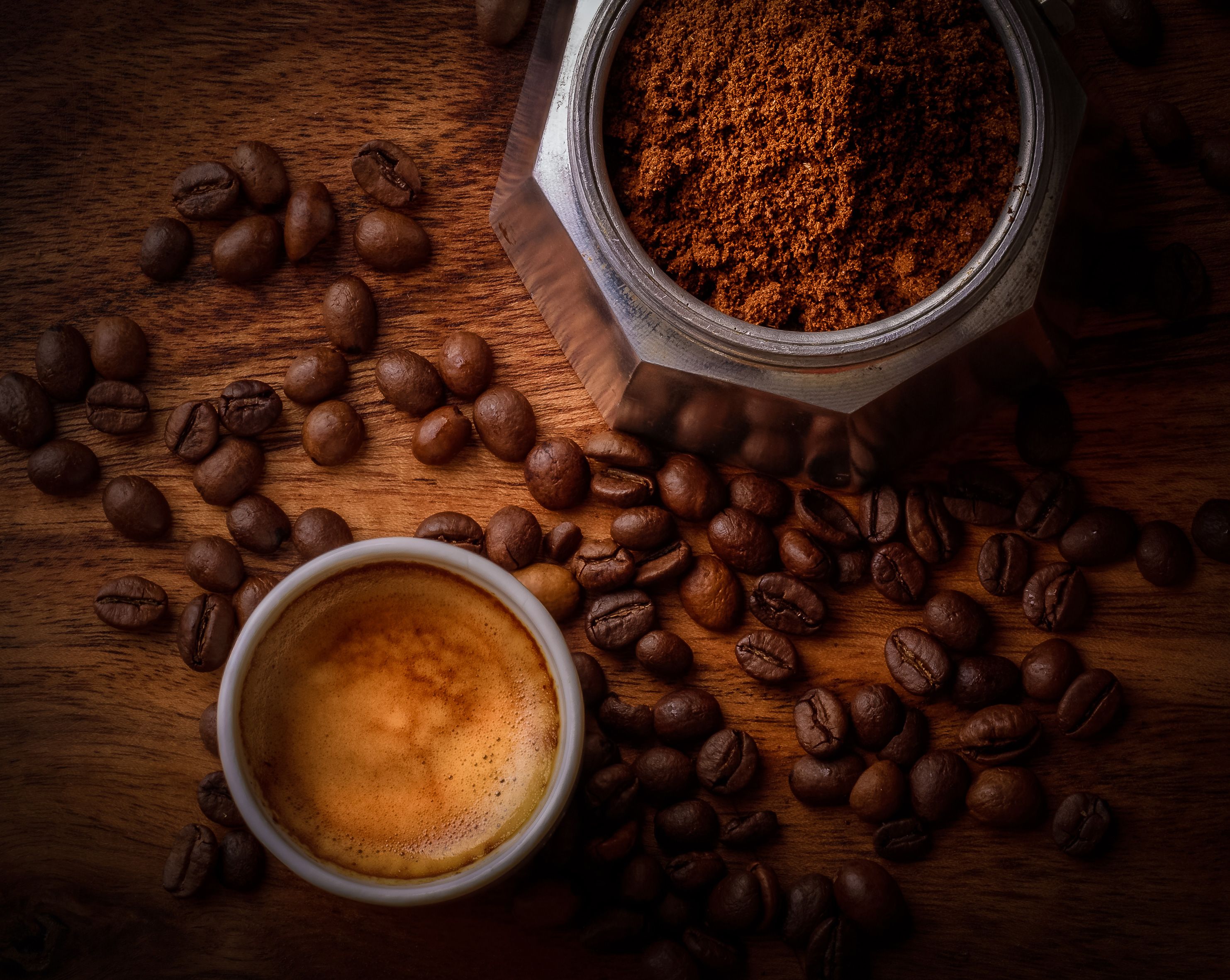 Coffee Beside Coffee Beans, HD Food, 4k Wallpaper, Image, Background, Photo and Picture