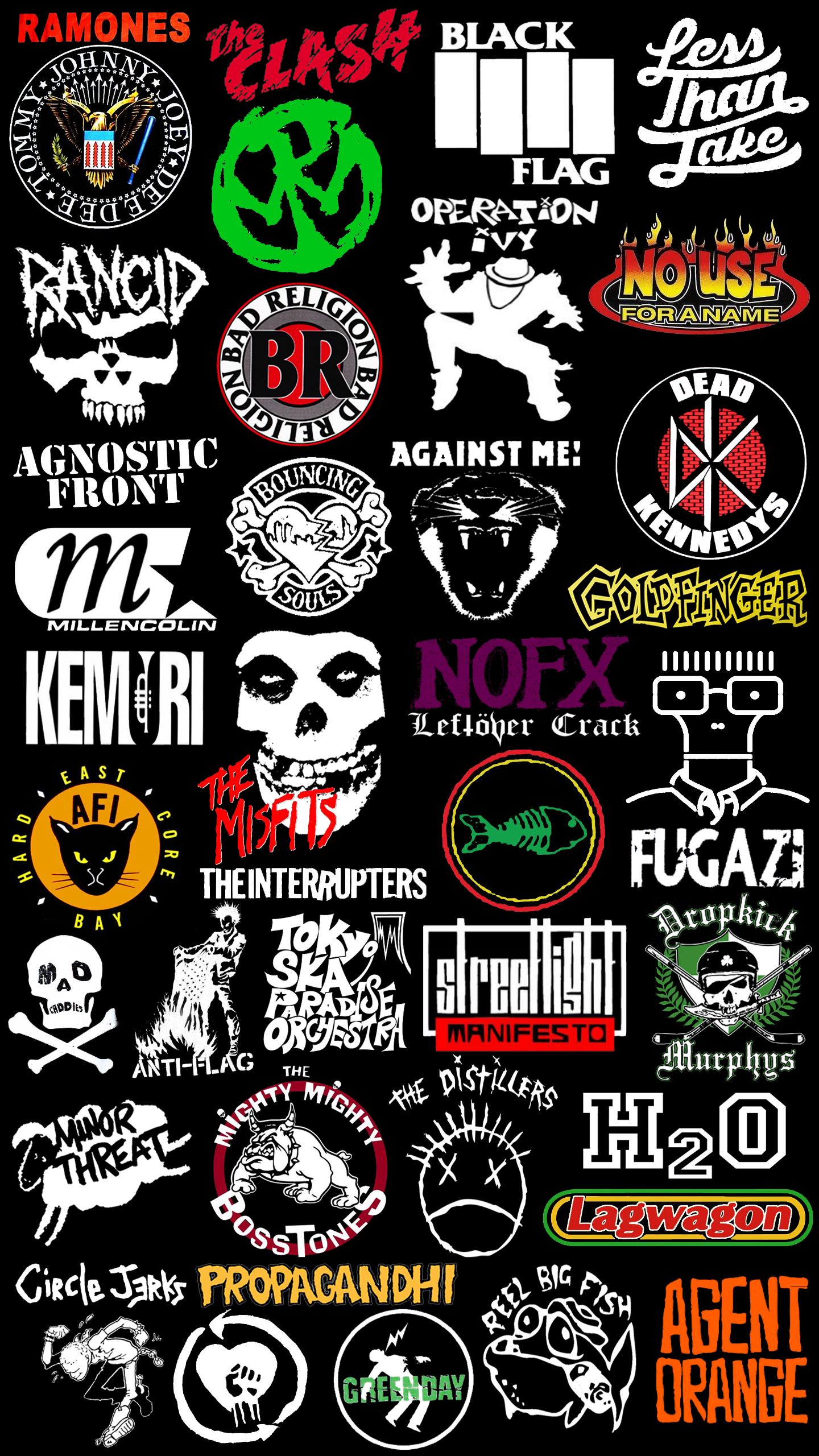 Punk Rock Bands Logos Wallpaper & Background Download