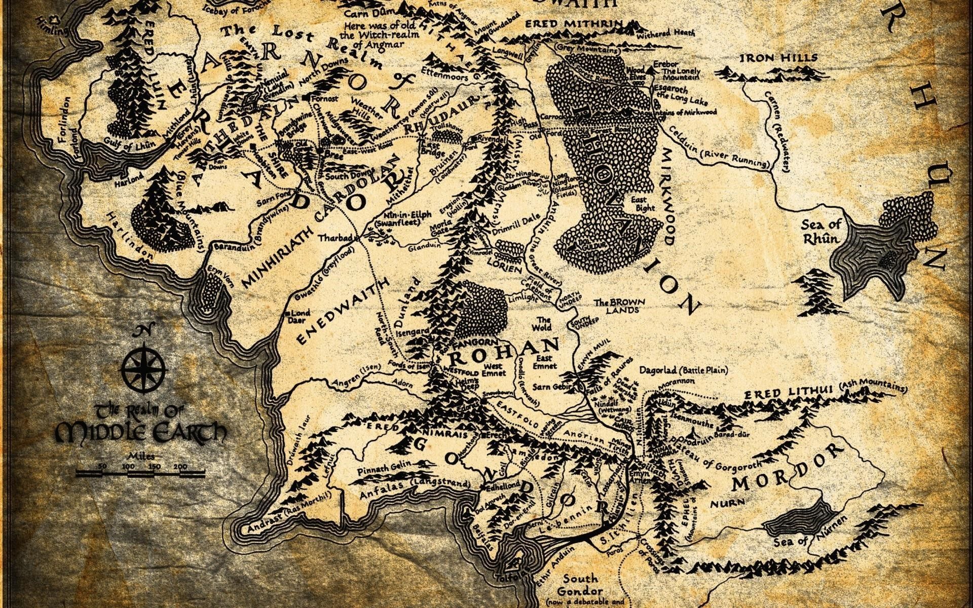 Lord of The Rings Map Wallpaper. HD Wallpaper. Middle earth map, Middle earth, Fantasy map