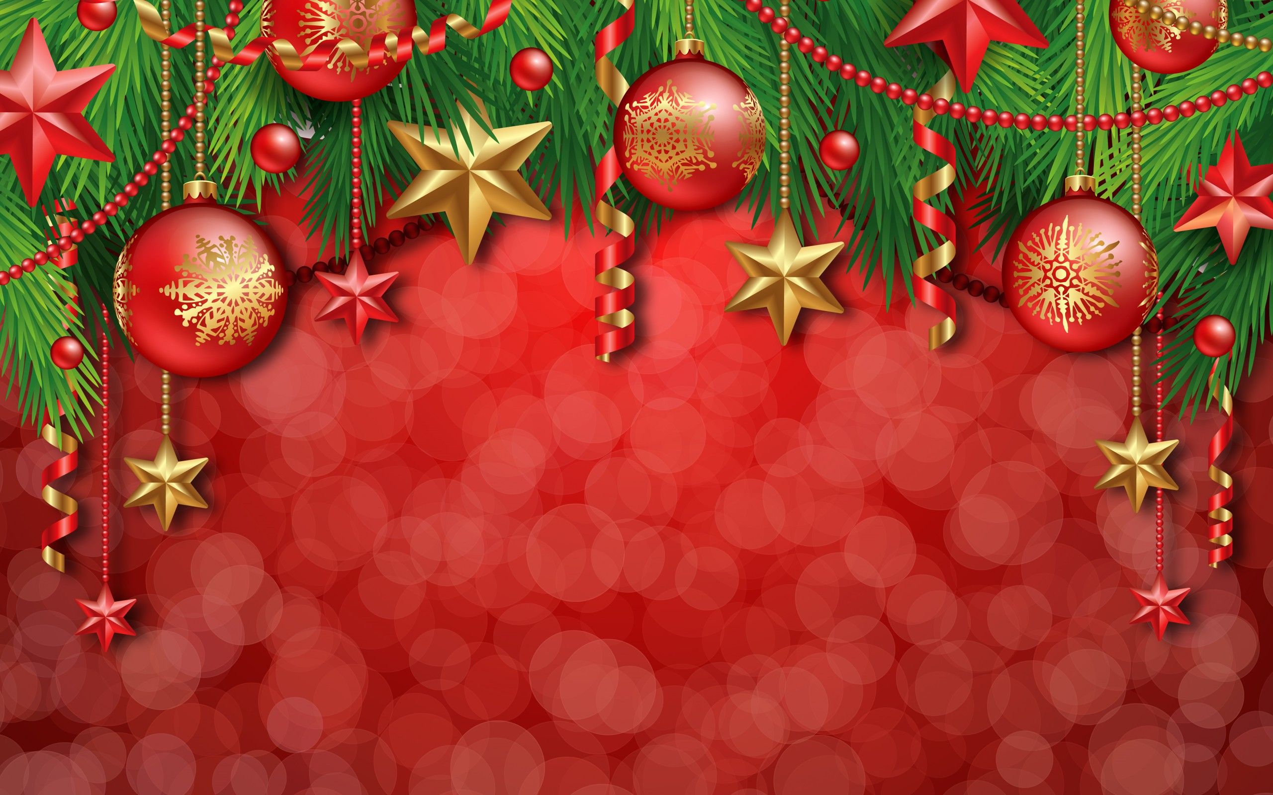 Christmas Decorations Illustration Desktop Wallpaper