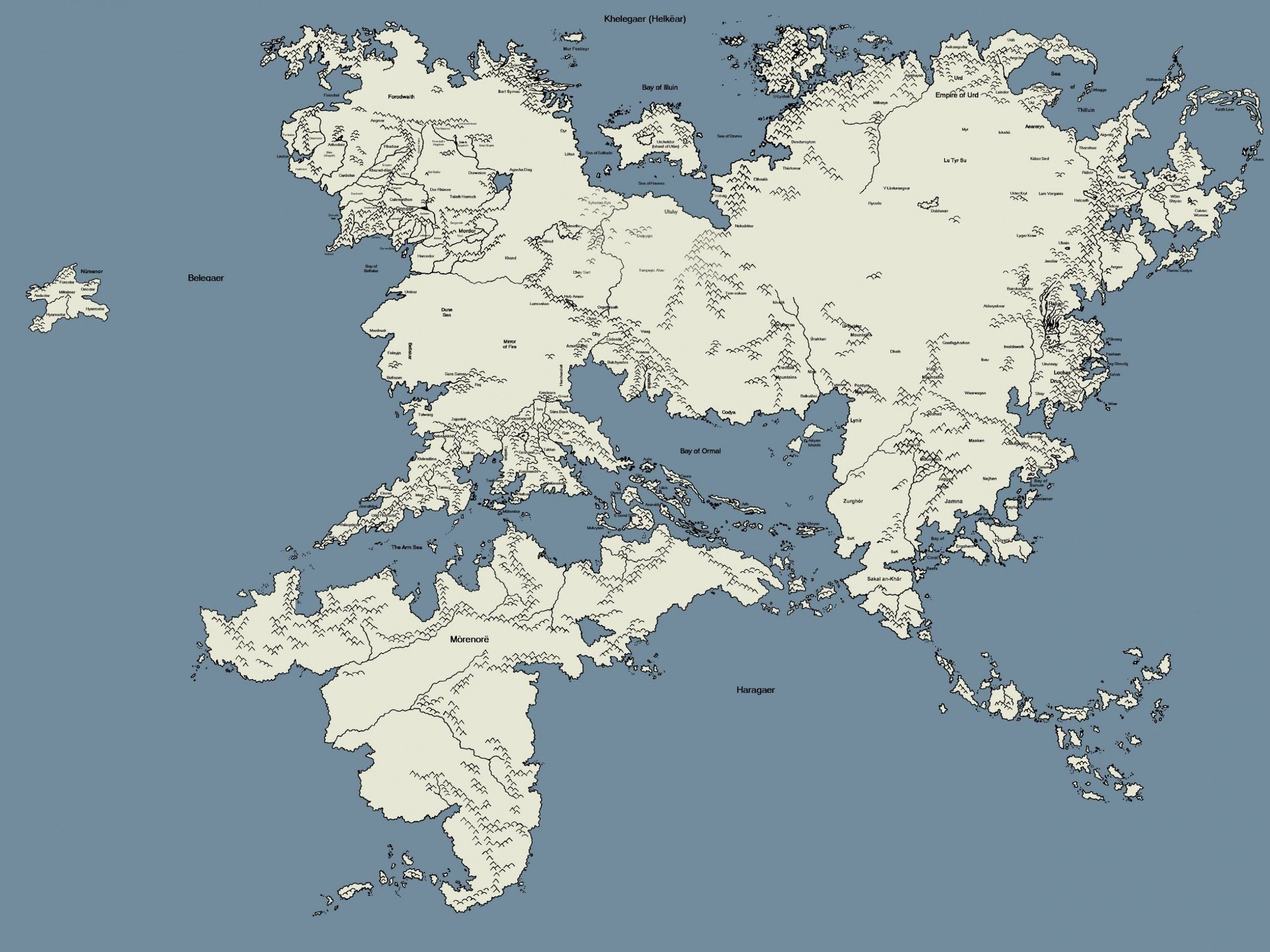 lotr middle earth map