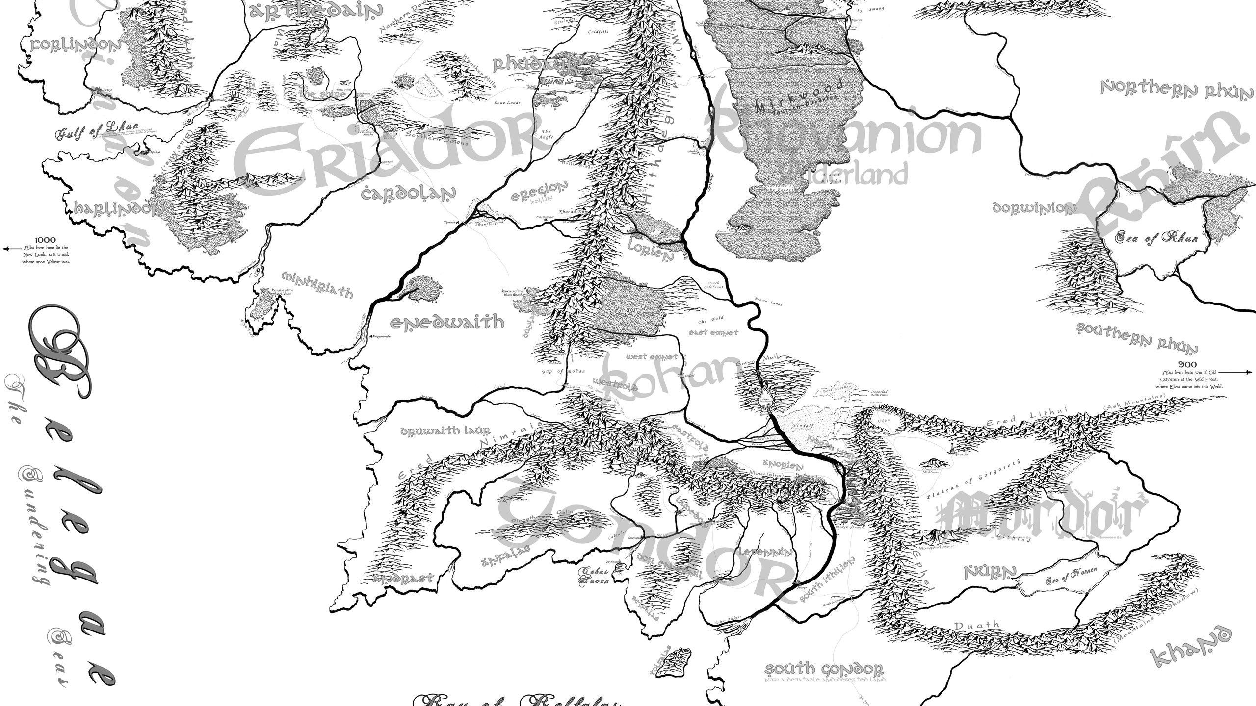 The Lord Of Rings Maps Middle earth Desktop Background