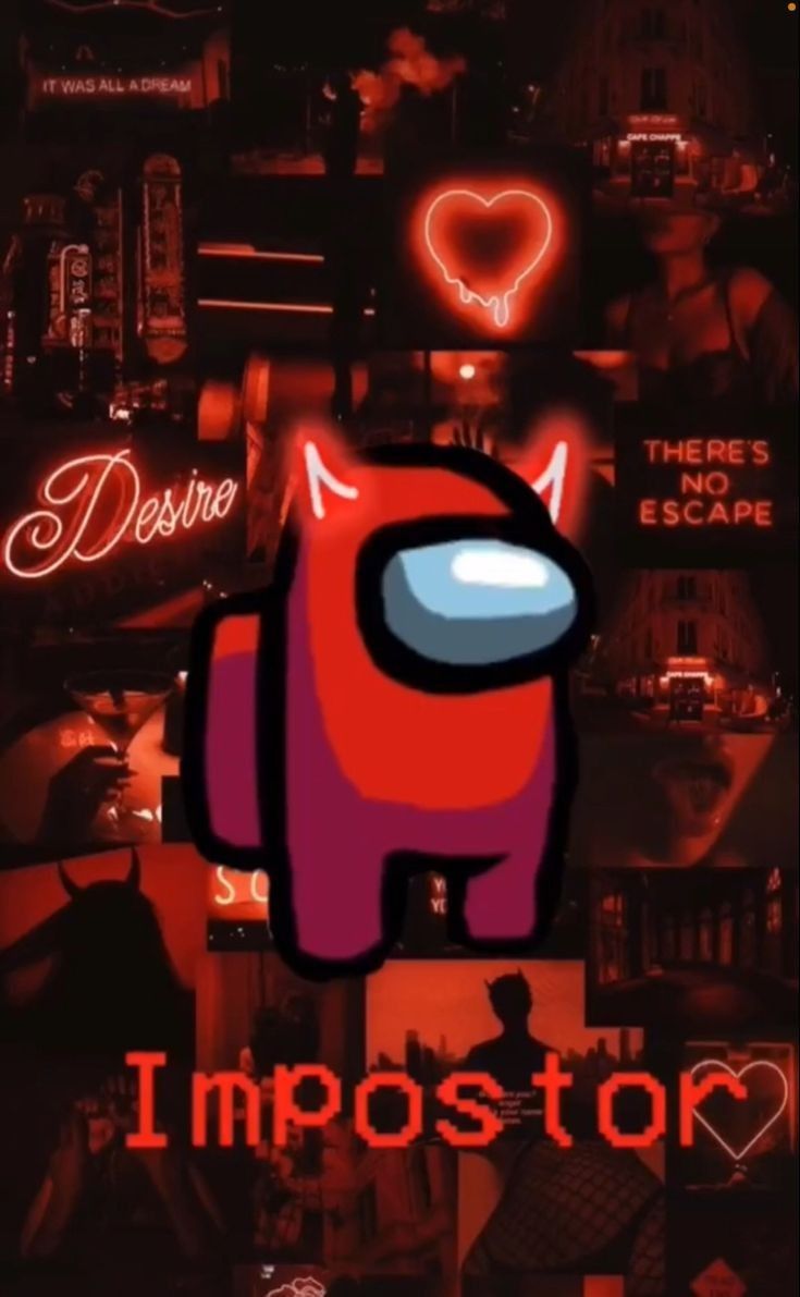 Among us. Wallpaper iphone neon, Red wallpaper, Wallpaper iphone cute