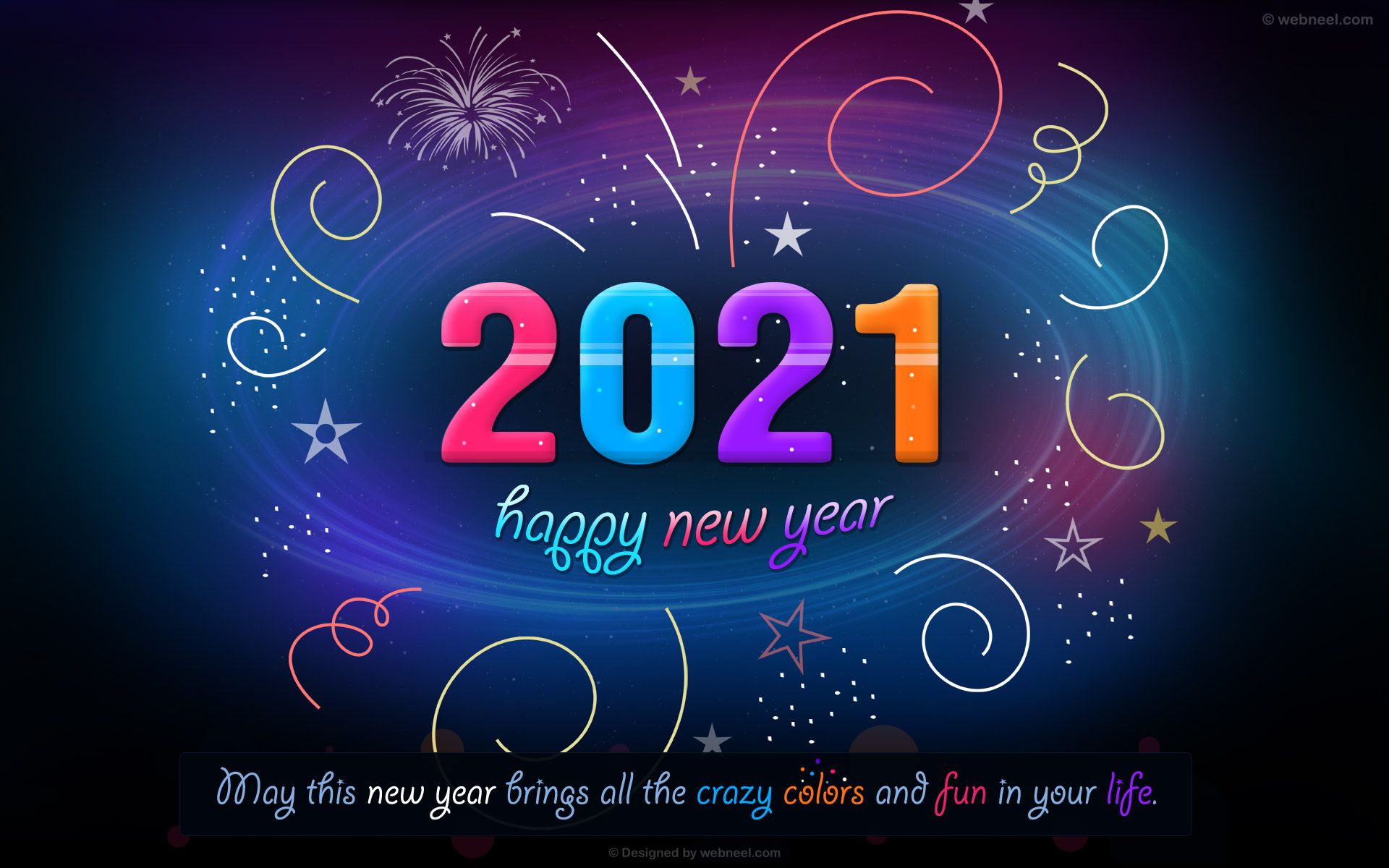 Beautiful 2021 New Year Wallpaper for your desktop
