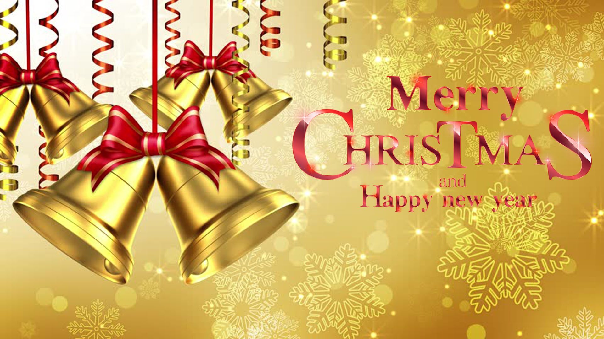 Happy New Year 2021 Jingle Bells Christmas Greeting card and Wallpaper, Wallpaper13.com