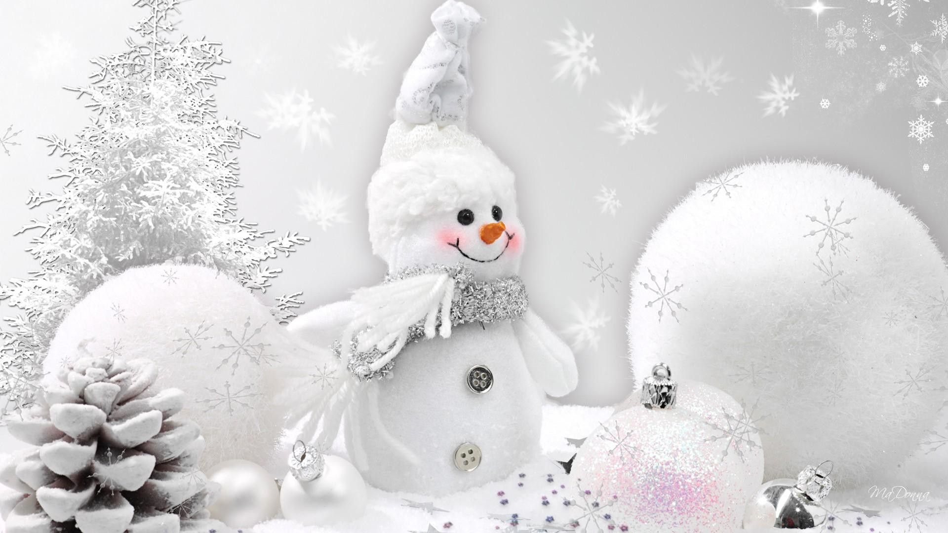 Hd A Snowman On The Christmas Tree Wallpaper Data Src Snowman Background HD Wallpaper