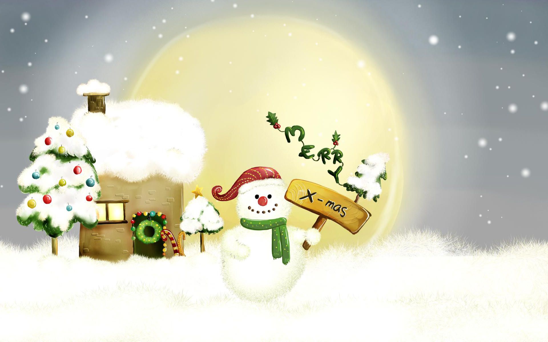Snowman 4K wallpaper for your desktop or mobile screen free and easy to download