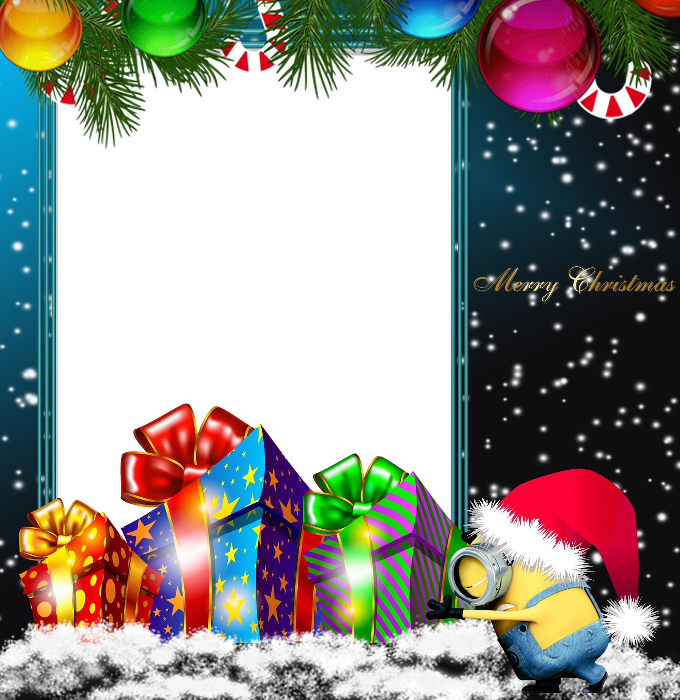 Xmas Stuff For > Minions Christmas Wallpaper. Minion christmas, Christmas picture frames, Christmas boarders