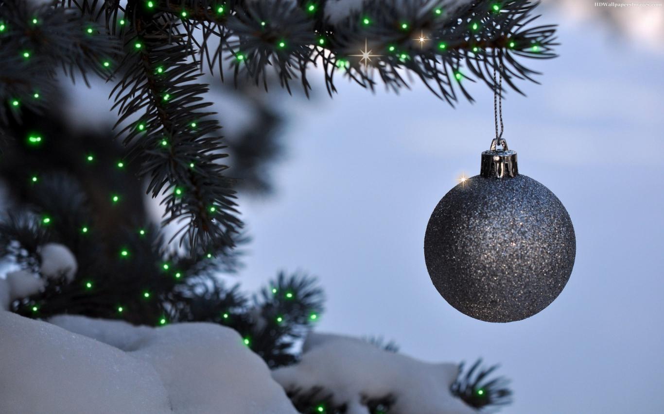 Download Merry Christmas Dark Black Ball Image Wallpaper Ornament Wallpaper & Background Download