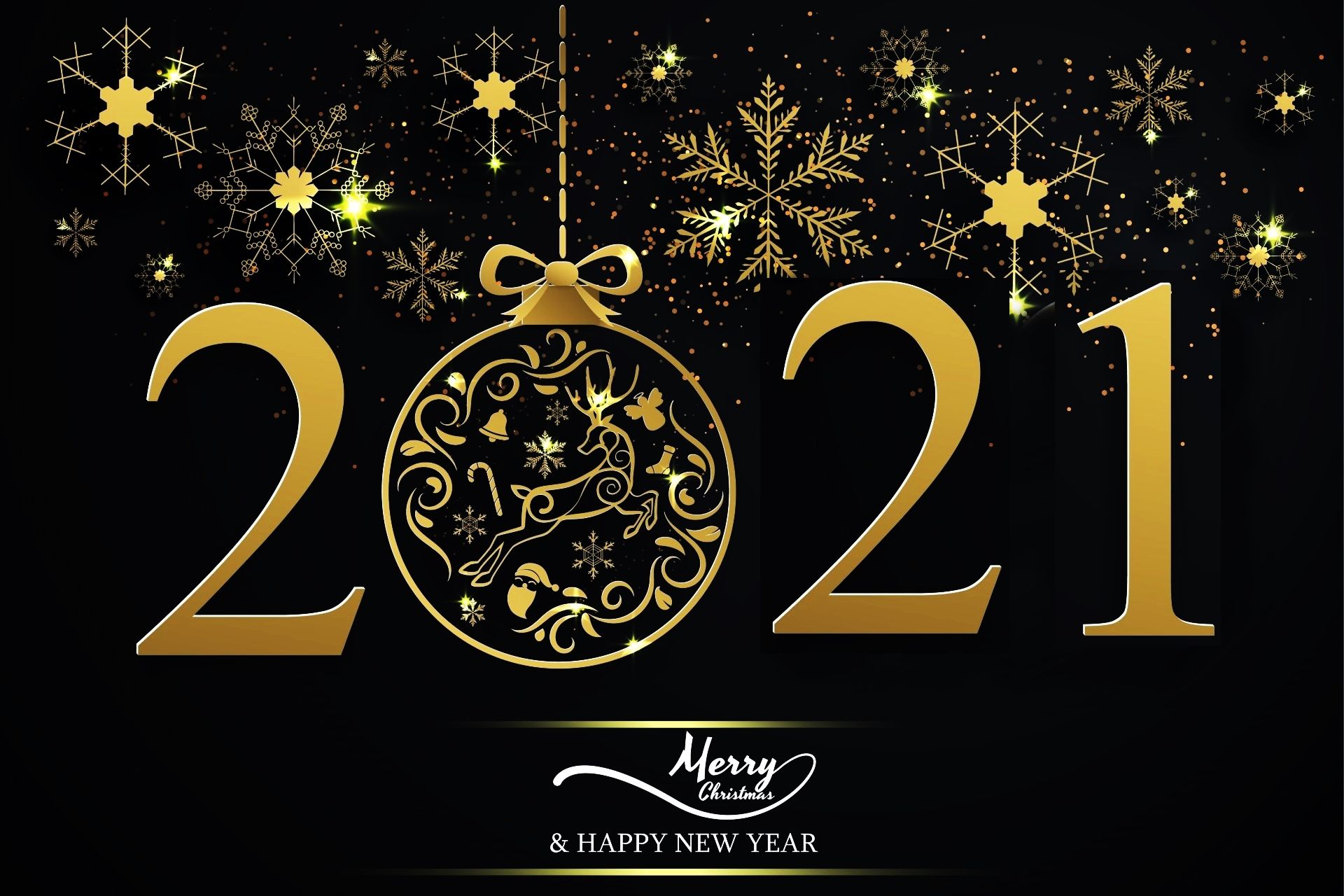 Happy New Year 2021 Background Wallpaper 1920×1280