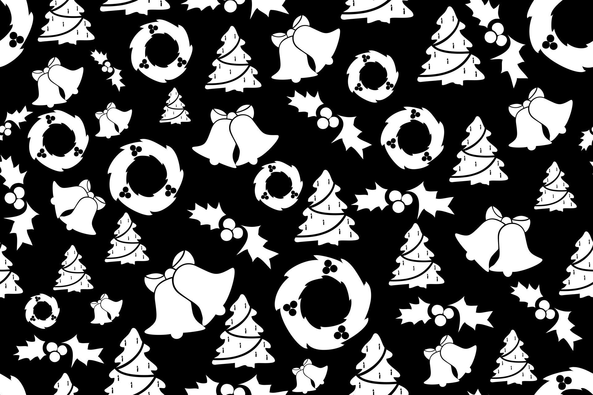 Black And White Christmas Background