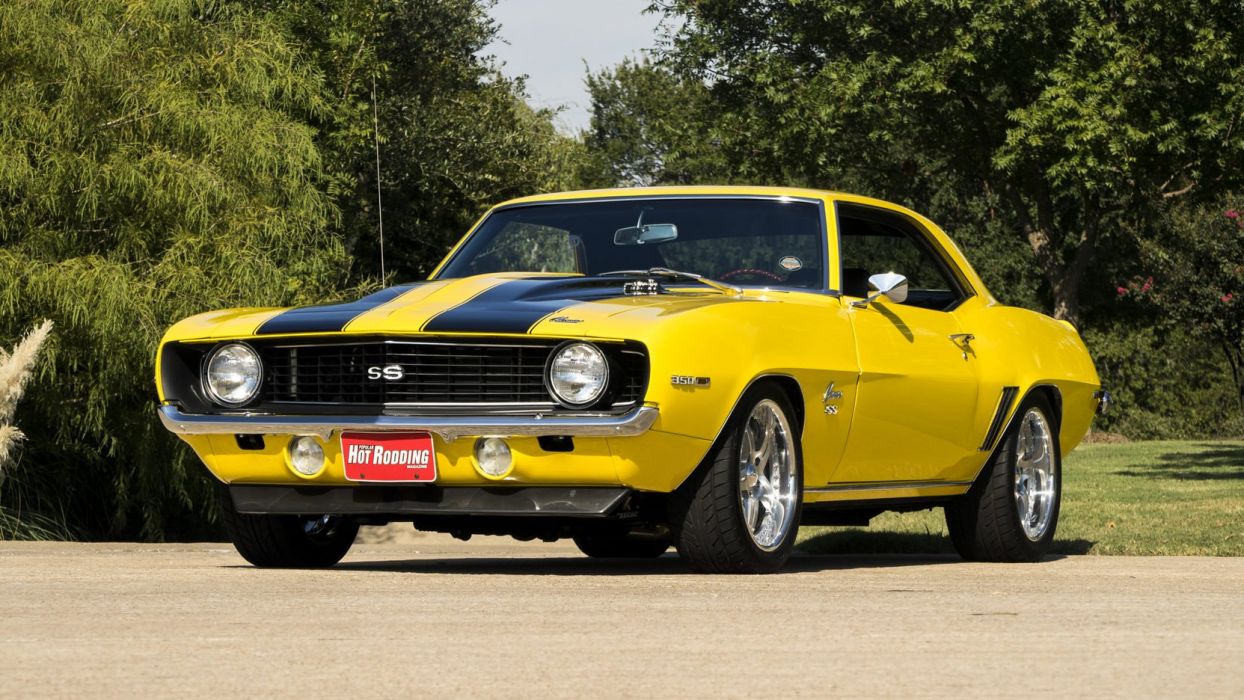 CHEVROLET CAMARO RESTO MOD cars yellow wallpaperx936