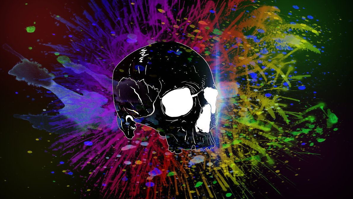 Rainbow Skull Wallpaper Free Rainbow Skull Background