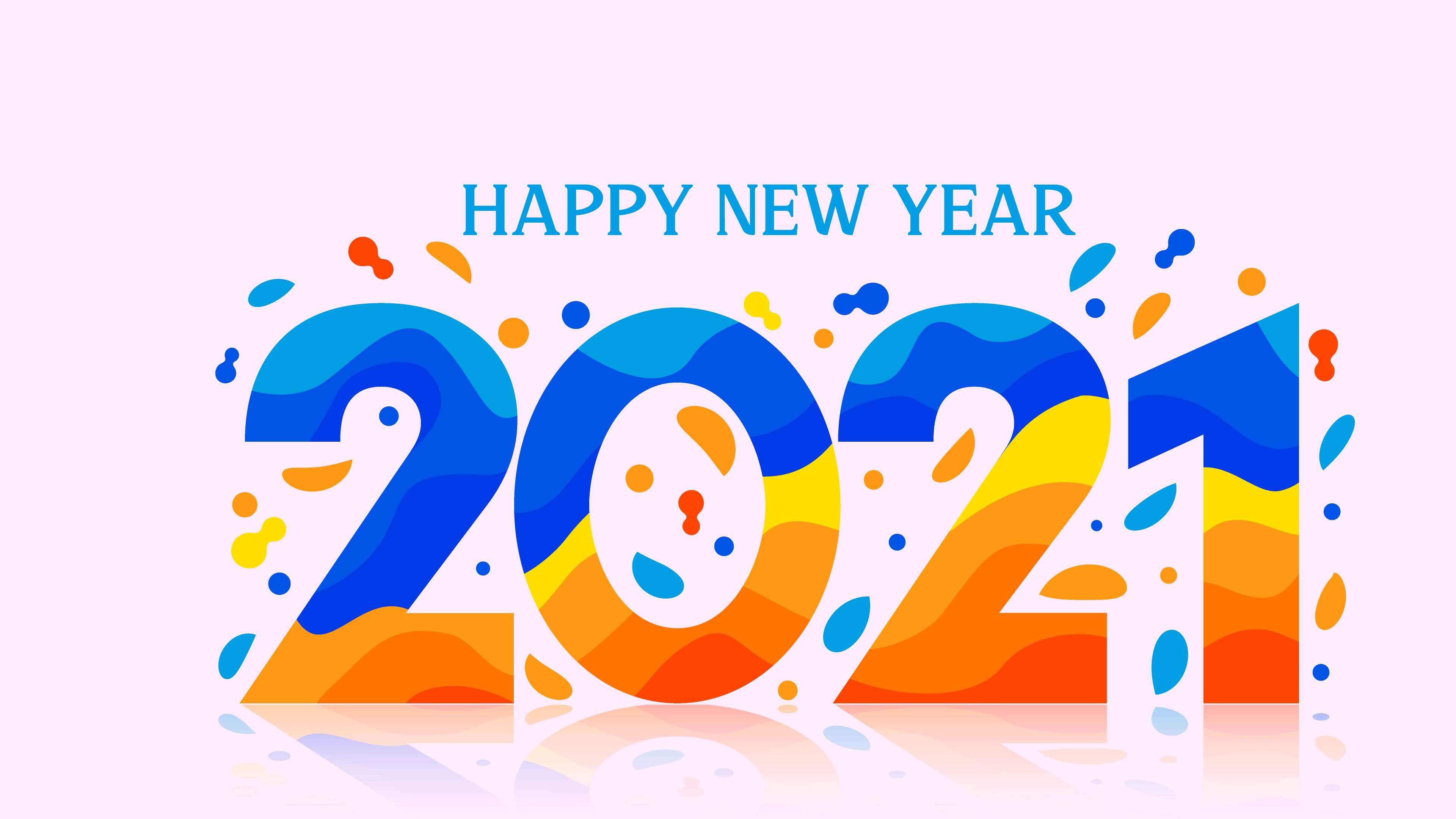 Happy New Year HD Wallpaper 4K