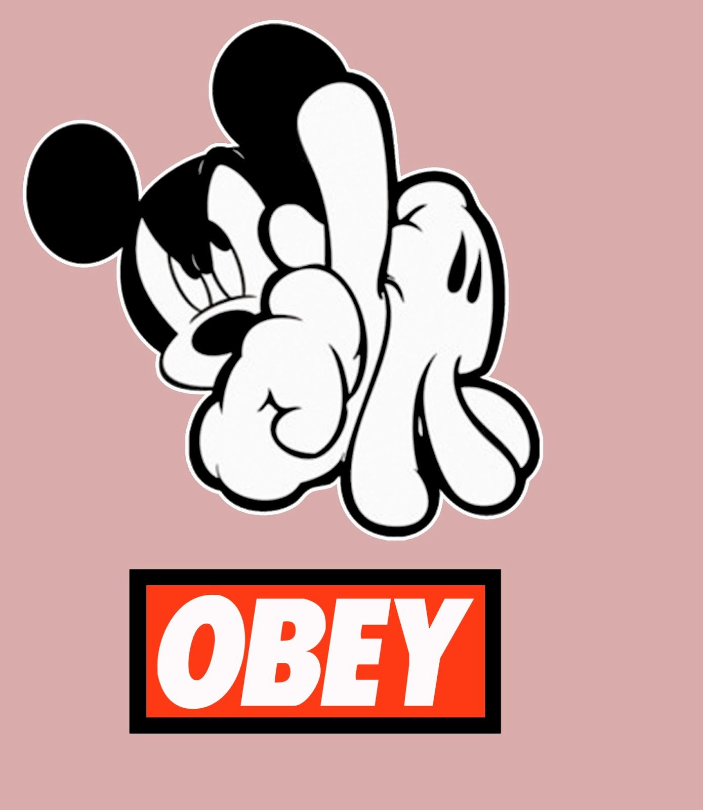 mickey mouse hand signs middle finger
