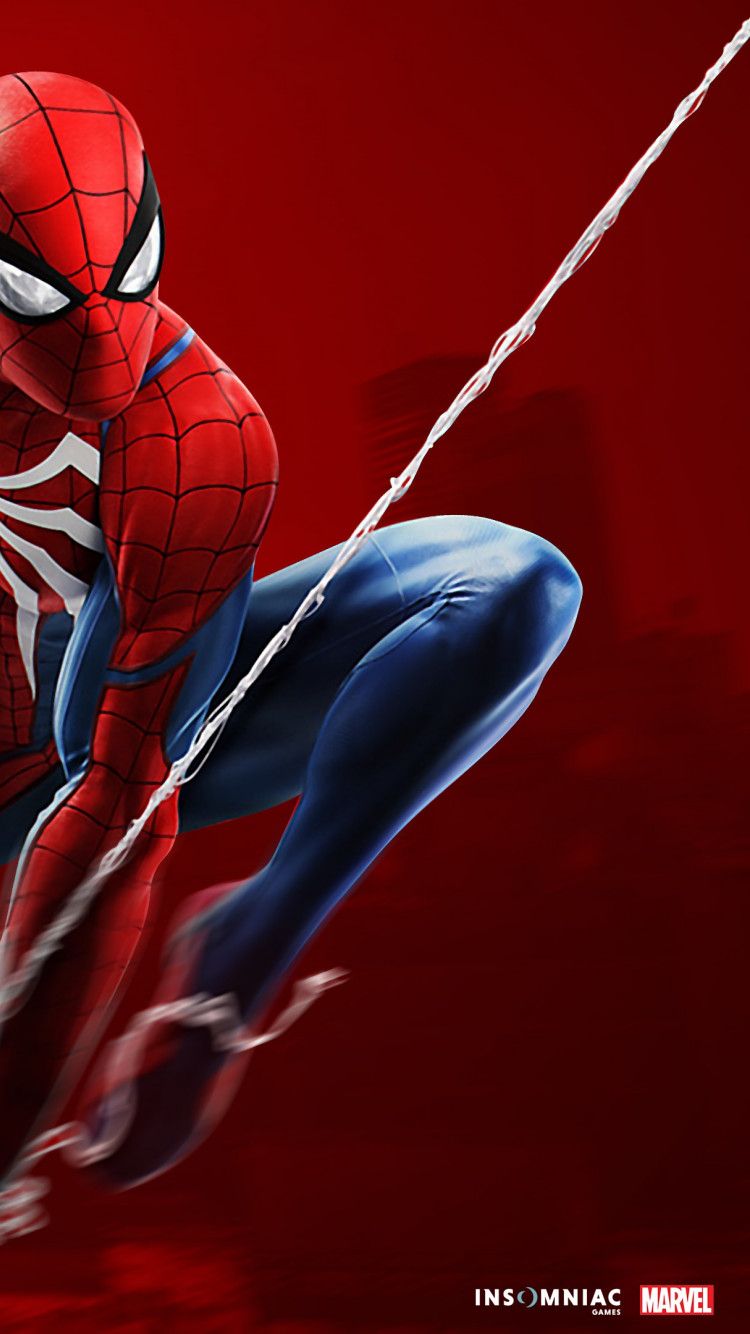 Download wallpaper: Spider Man game on PS4 750x1334