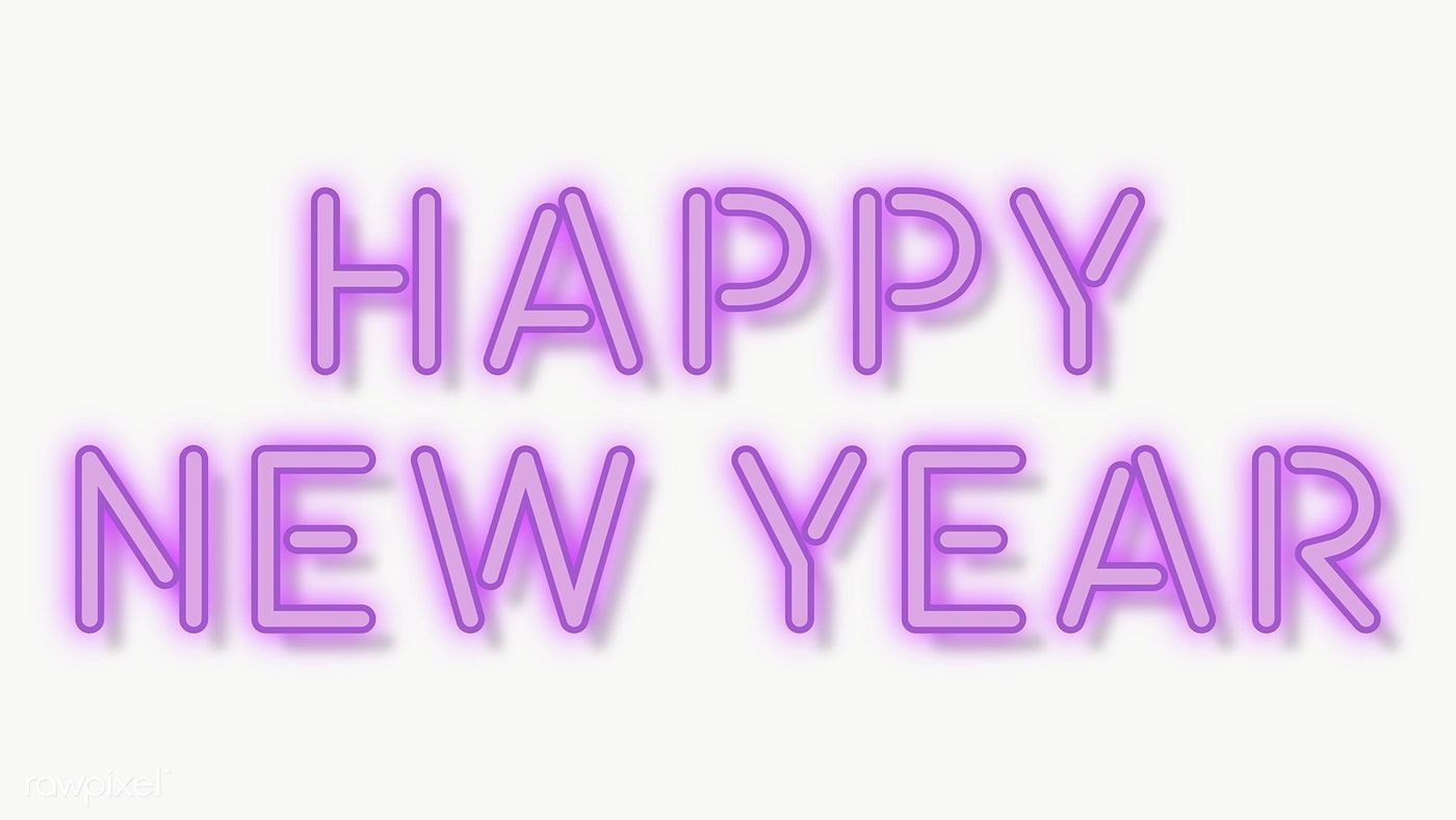 Download premium png of Neon bright happy new year wallpaper transparent. Happy new year wallpaper, New year wallpaper, New years background