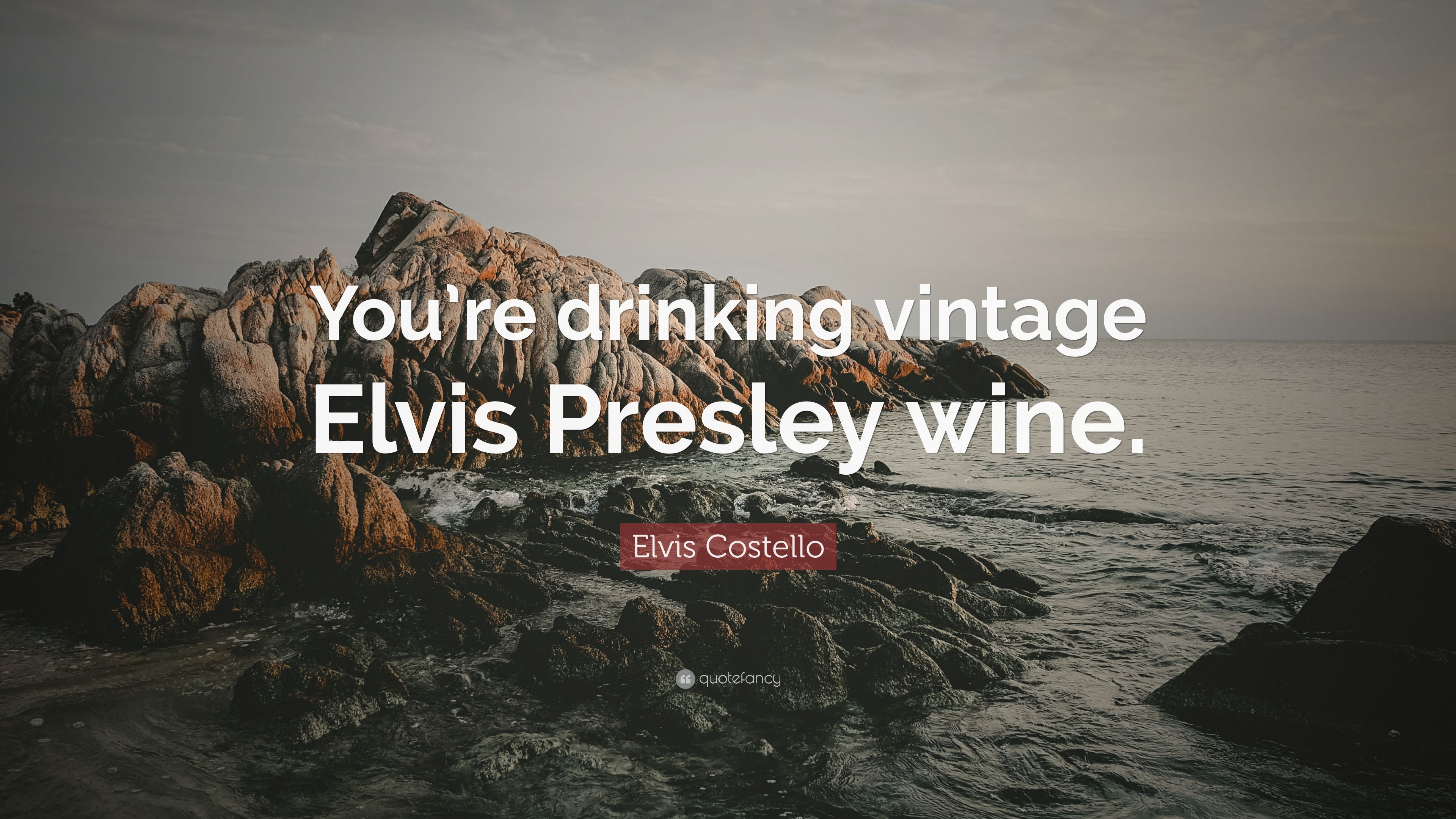 Elvis Costello Quote: “You're drinking vintage Elvis Presley wine.” (7 wallpaper)