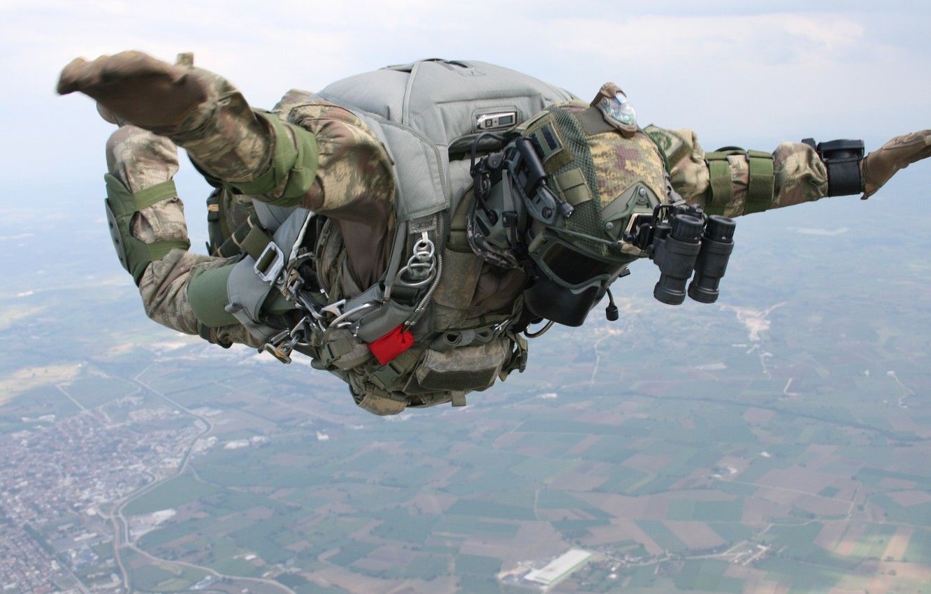 Wallpaper jump, parachute, Turkey, special forces, Turkish special forces image for desktop, section мужчины