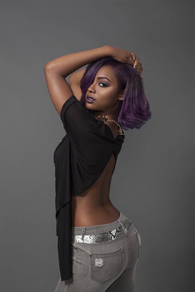 Found on Bing. Justine skye, Beautiful black girl, Purple ombre hair