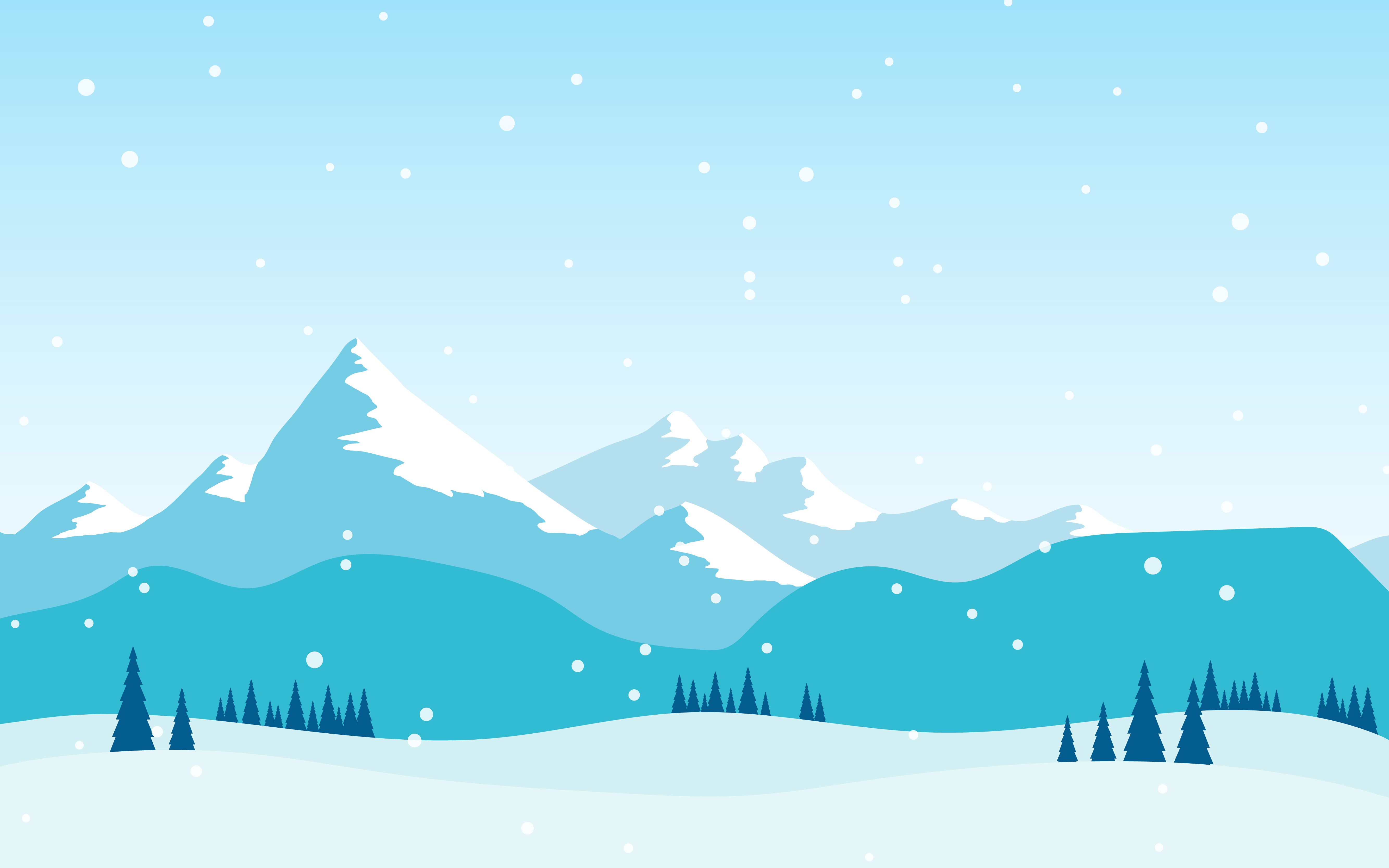Cold snowy mountain range. Snow illustration, Scenery wallpaper, Landscape illustration
