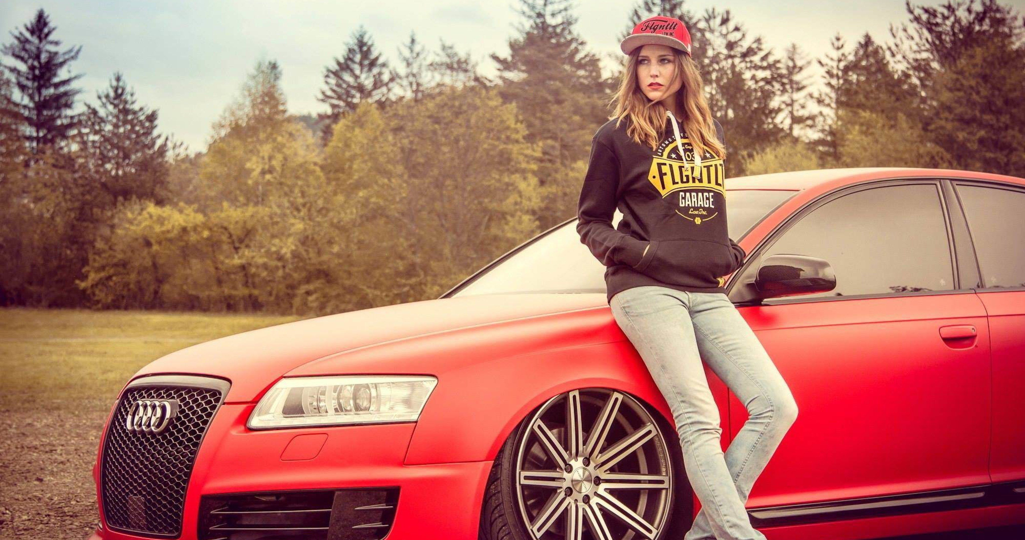 Girls and cars wallpaper