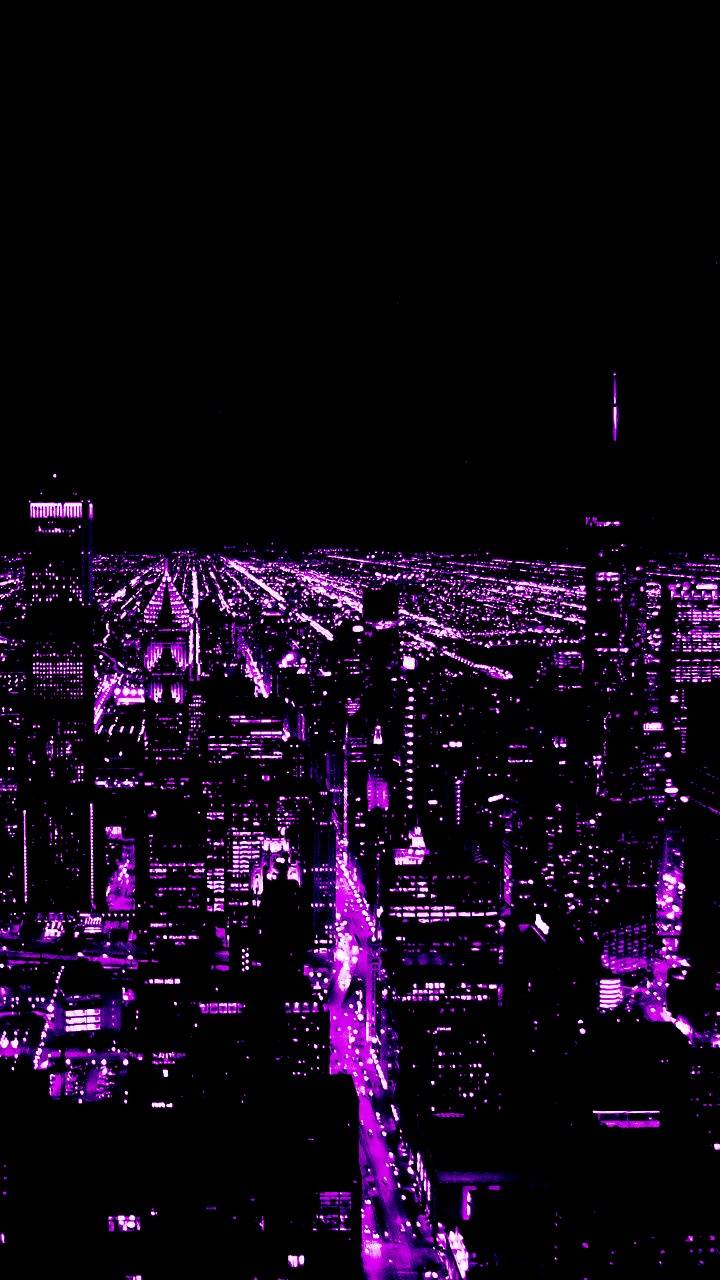 Download Neon Purple City Artwork Wallpaper  Wallpaperscom